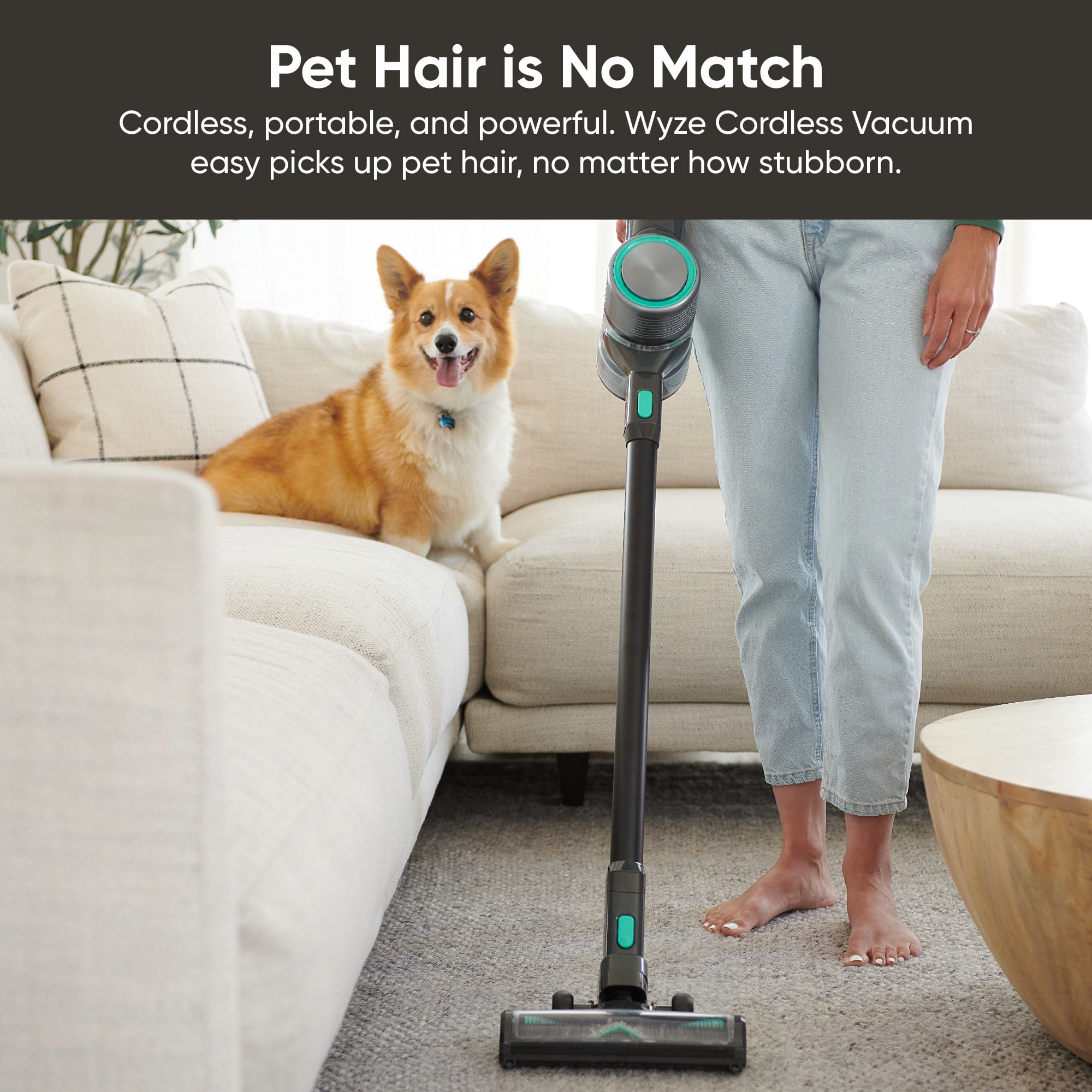 Wyze Cordless Stick Vacuum Cleaner, 20kPa Powerful Suction for Carpet and Hard Floors (Lightweight, 1 Unit) uk0nn
