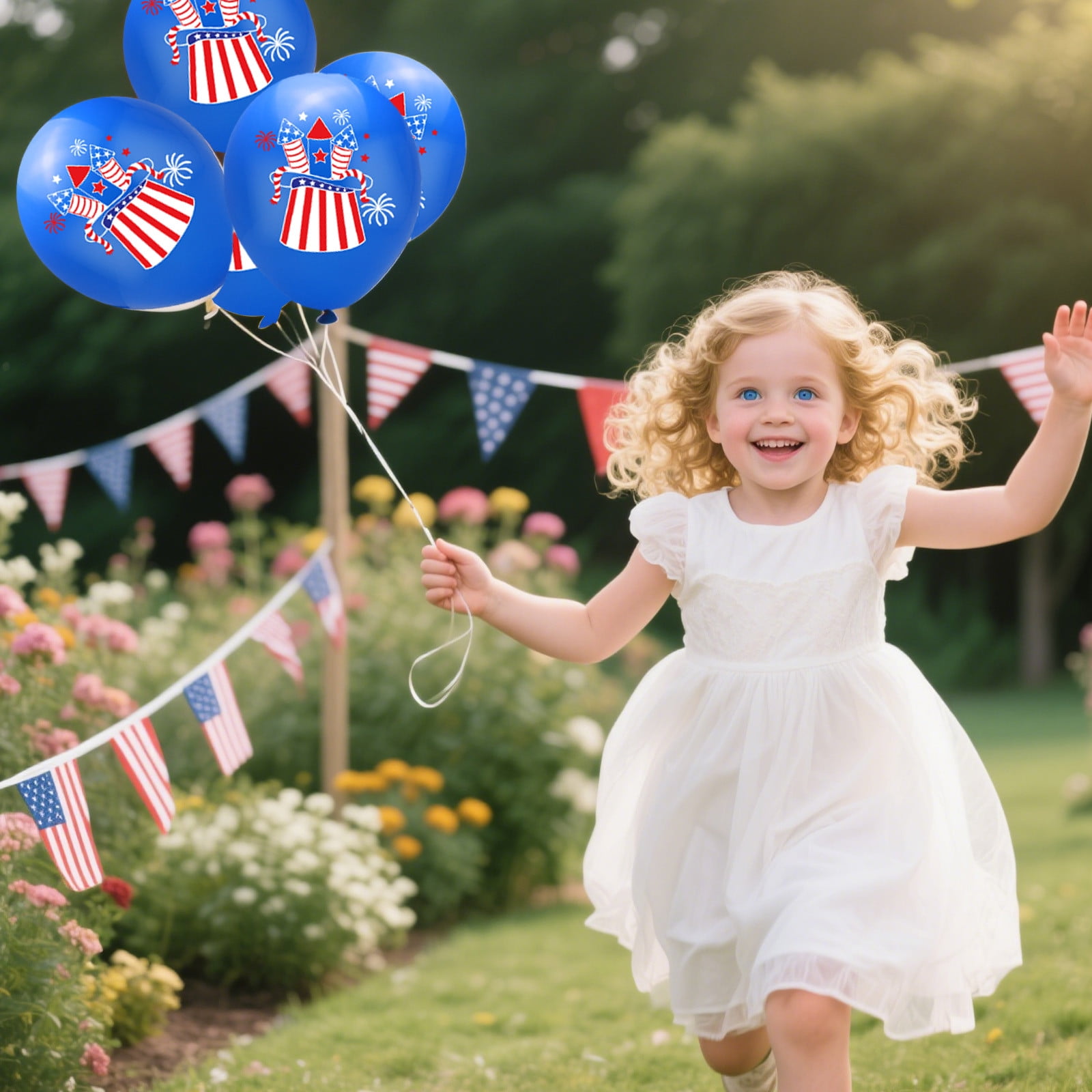 Twfbrm 4th of July Patriotic Party Balloons Set, Red White and Blue Latex Decorations with Confetti (30 Pack, 12 in) o3nw4