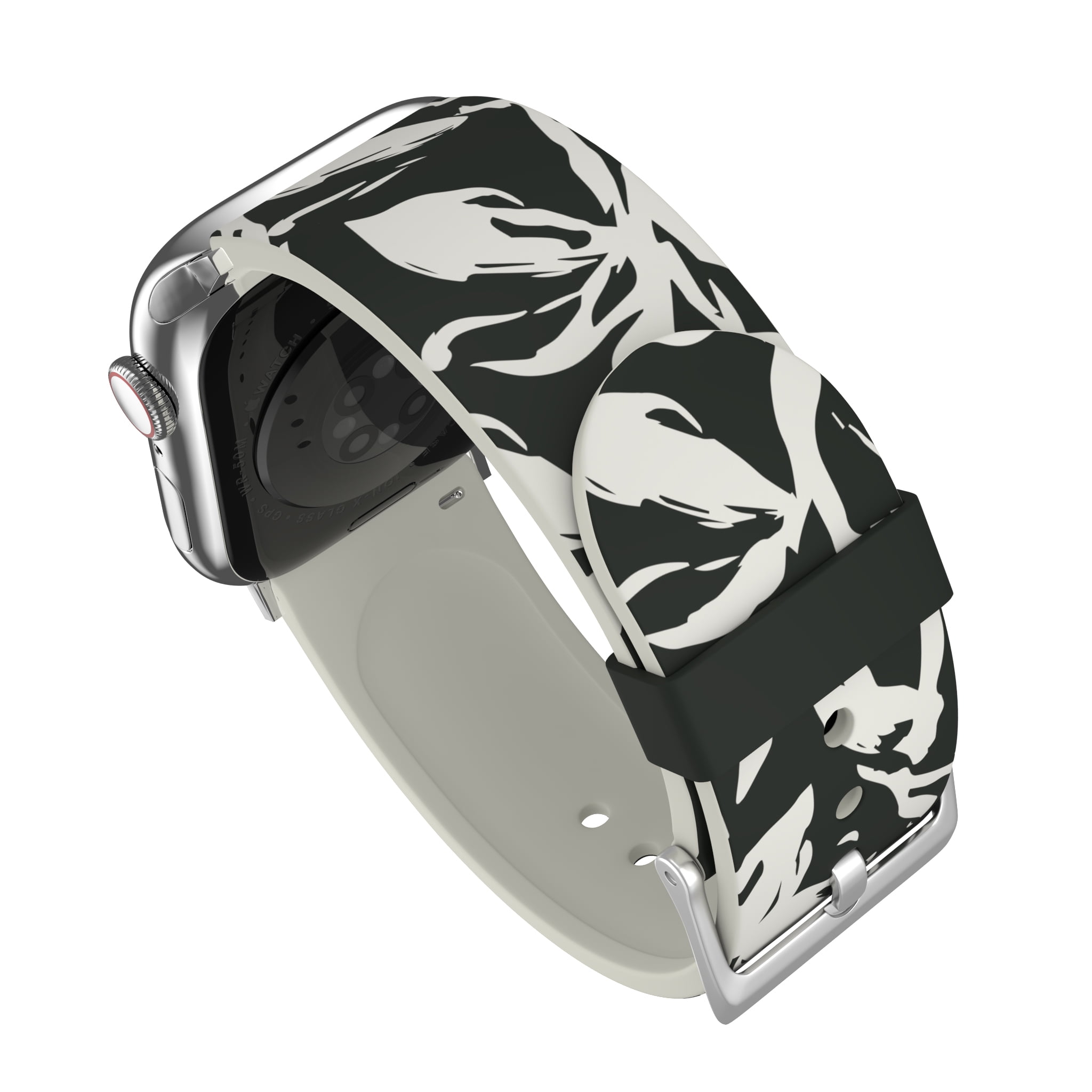 MobyFox Midnight Flora Silicone Smartwatch Band (Black, Universal Fit) a43xp