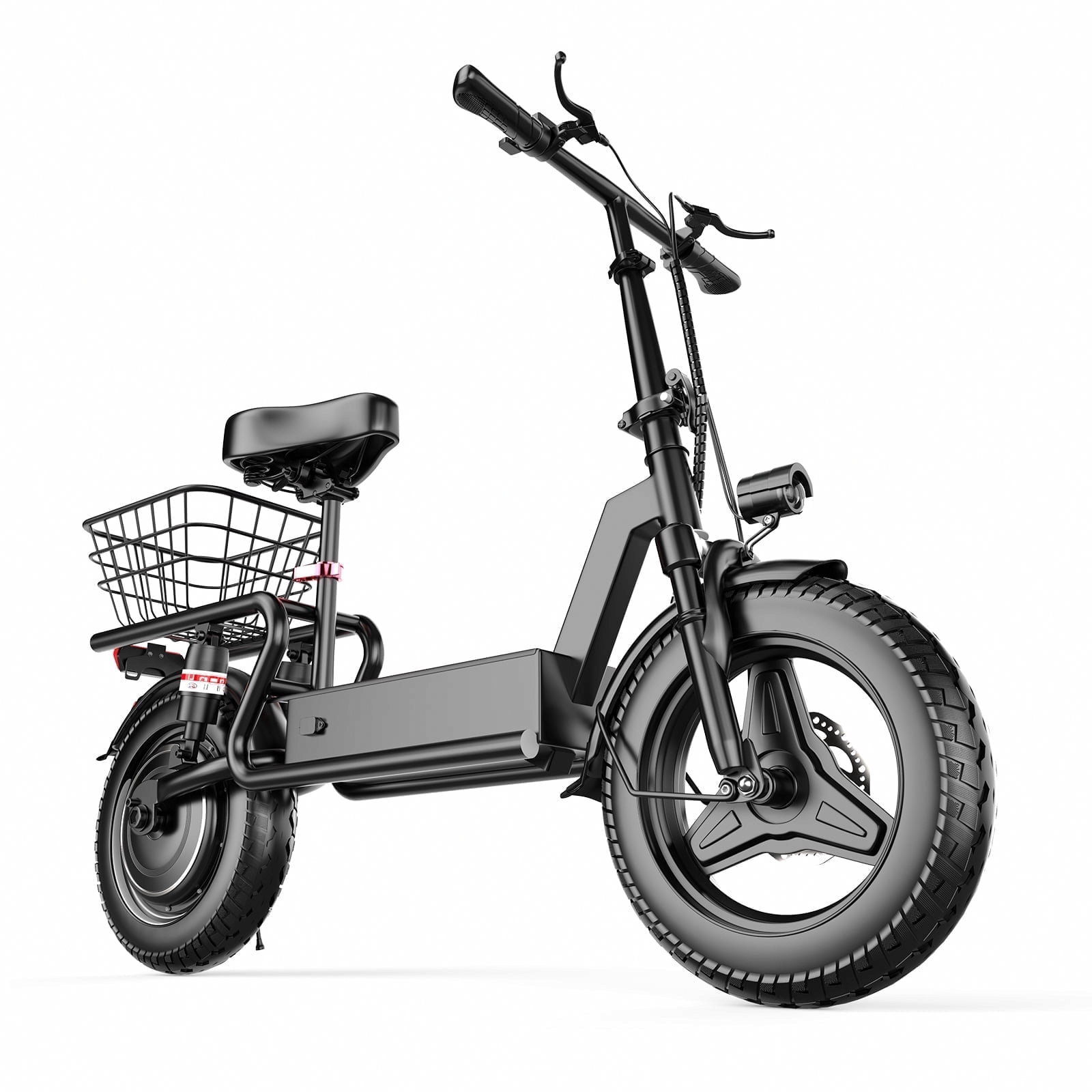 ASKGO 1200W Electric Scooter with Seat, 25MPH Top Speed, 35-Mile Range, 14-inch Puncture-Resistant Tires, Dual Disc Brakes (Black, 365 lbs Capacity) tyed7