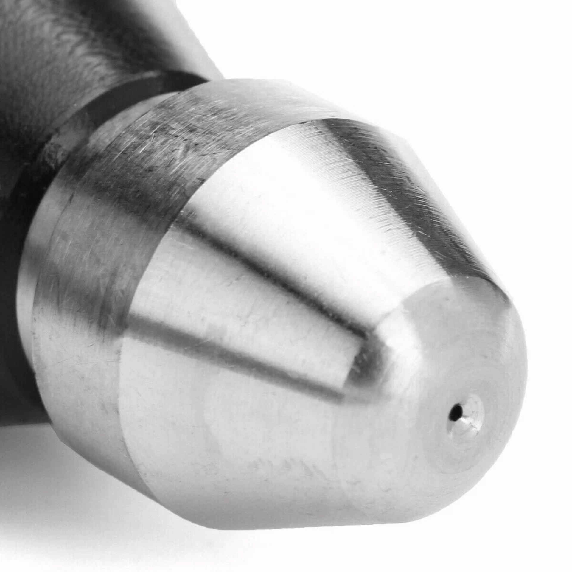 Flint Pressure Washer Sewer Jetter Nozzle (1 Front 6 Rear Orifice, Stainless Steel) i1e5s