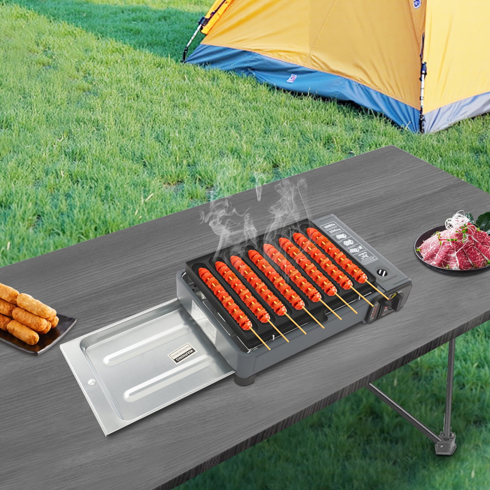 Generic Portable Butane Stove Tabletop BBQ Grill (Black, 7.5 lb) mrj8c