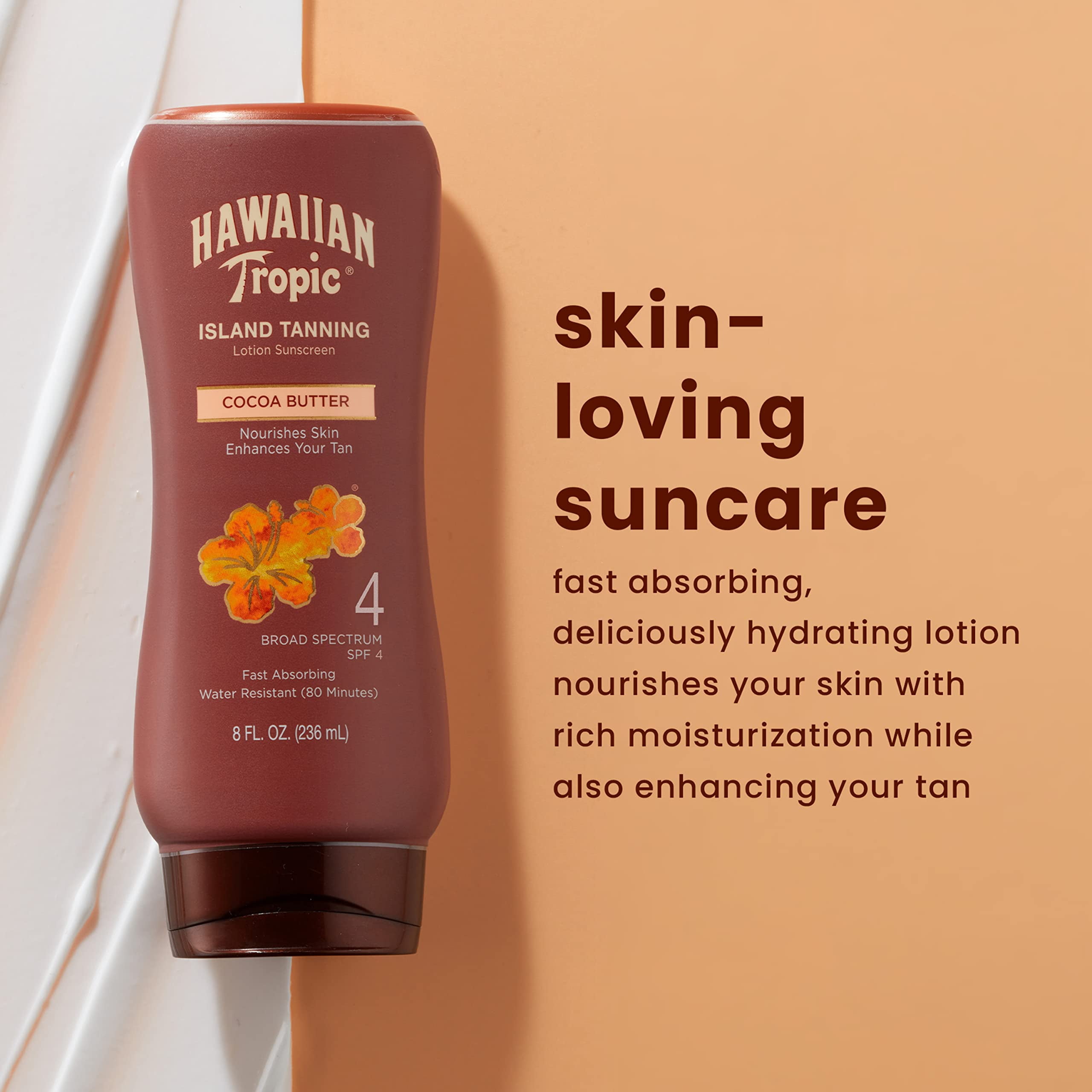 Hawaiian Tropic Sunscreen Lotion, Nourishing Tropical Scent, SPF 4 (8 oz) bl4re