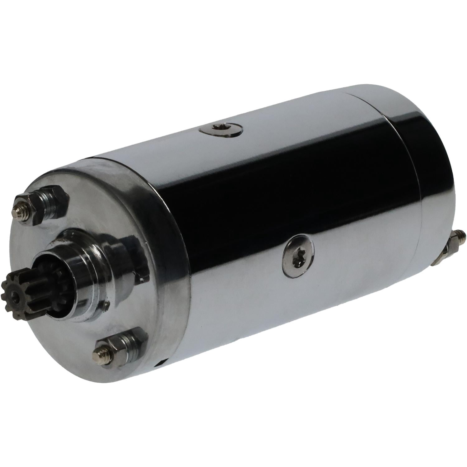 OEG Parts 12V Chrome Starter Motor for Harley Davidson FL Series (1965-1976) CCW Rotation jn6pj