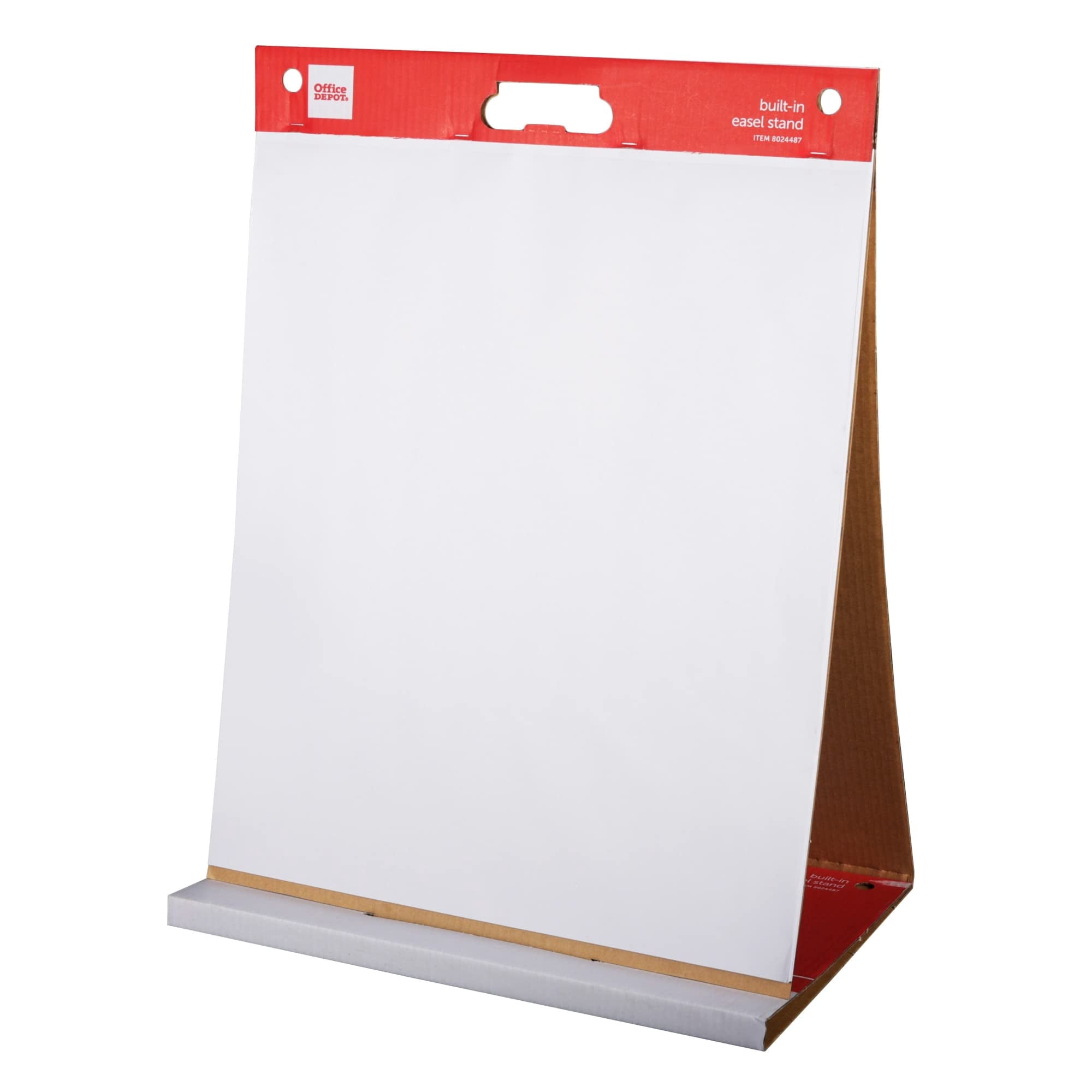 Office Depot Easel Pad Tabletop Presentation Board with Built-In Stand (White, 20 in x 23 in, 25 Sheets) gza4m