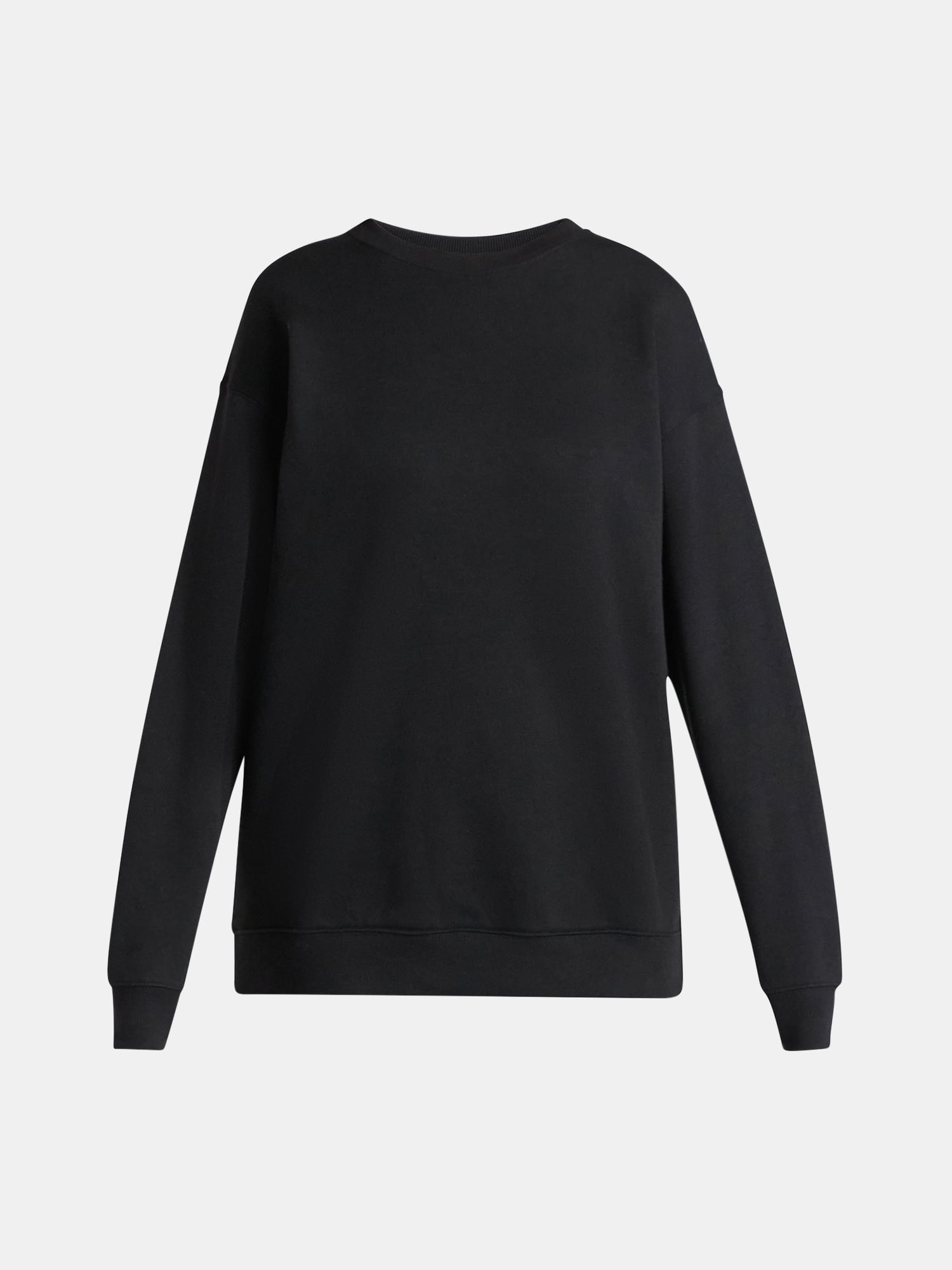 No Boundaries Women's Fleece Oversized Crewneck Sweatshirt (Black, S) kv7rt