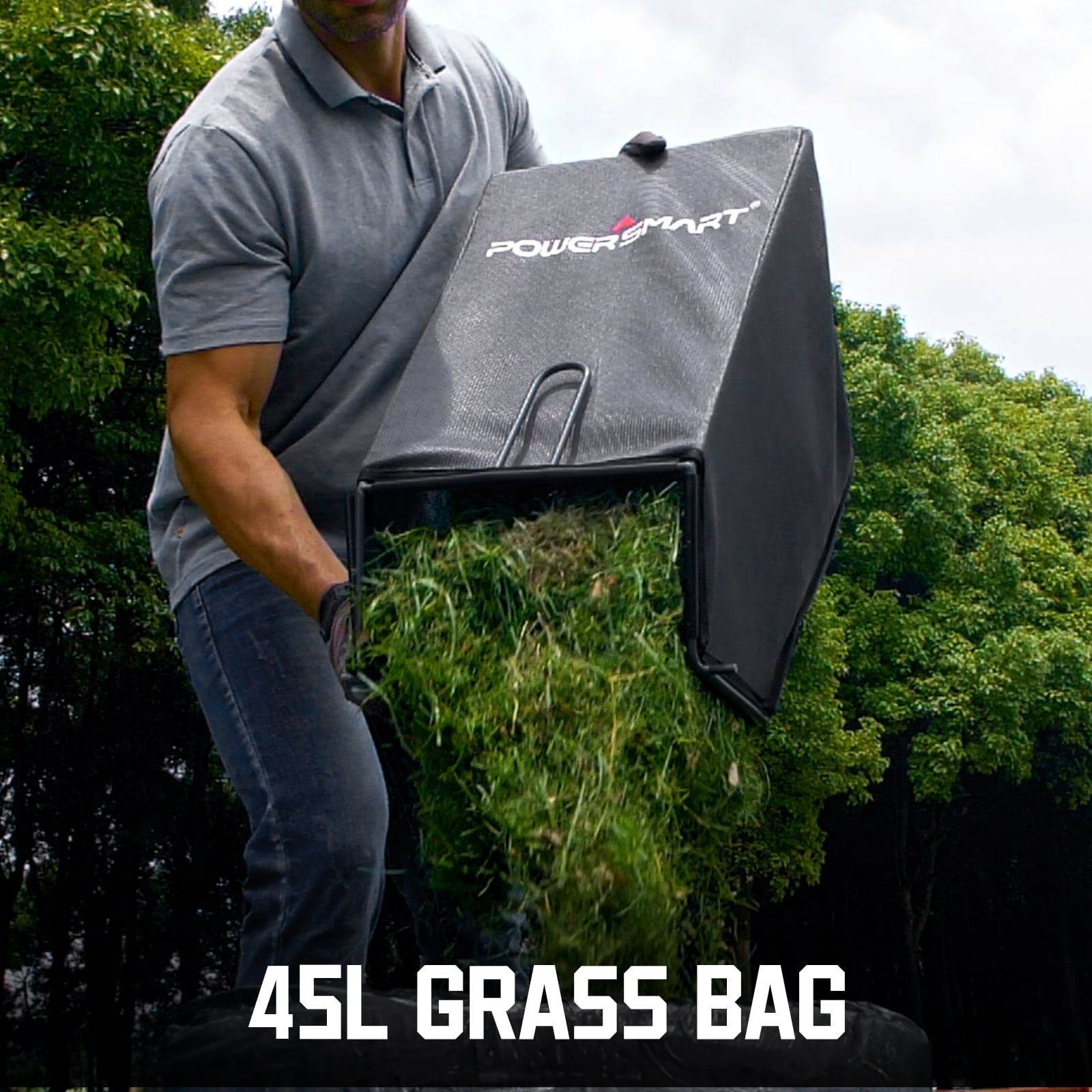 PowerSmart 40V 4.0Ah 17 in Cordless Push Lawn Mower (3-in-1 Mulching, Bagging, Side Discharge) tzlng