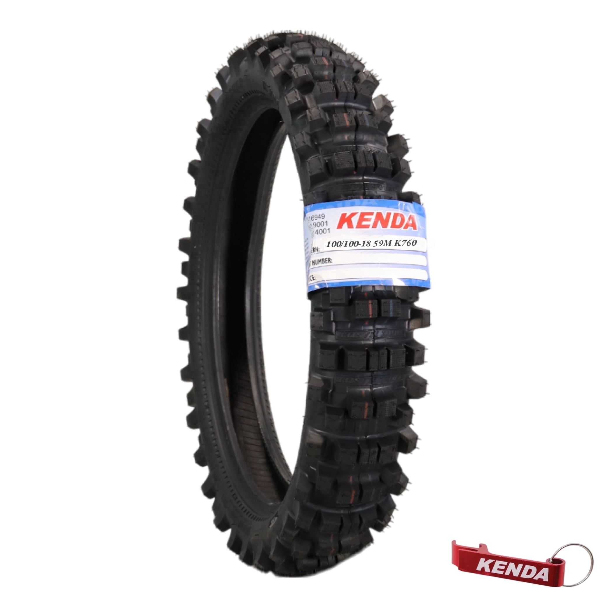 Kenda Trakmaster K760 Rear Motorcycle Tire (Black, 100/100-18) l1ez9