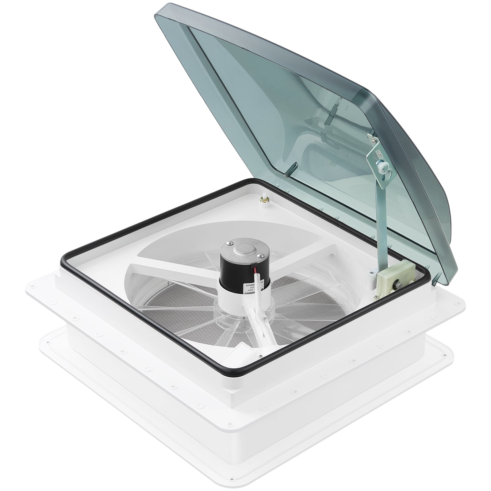 Kohree 12V RV Roof Vent Fan, 14 in x 14 in Manual Adjustable 10-Speed Reversible Air Ventilation Exhaust Fan for Camper Trailer (Blue, 14 in) b2u97