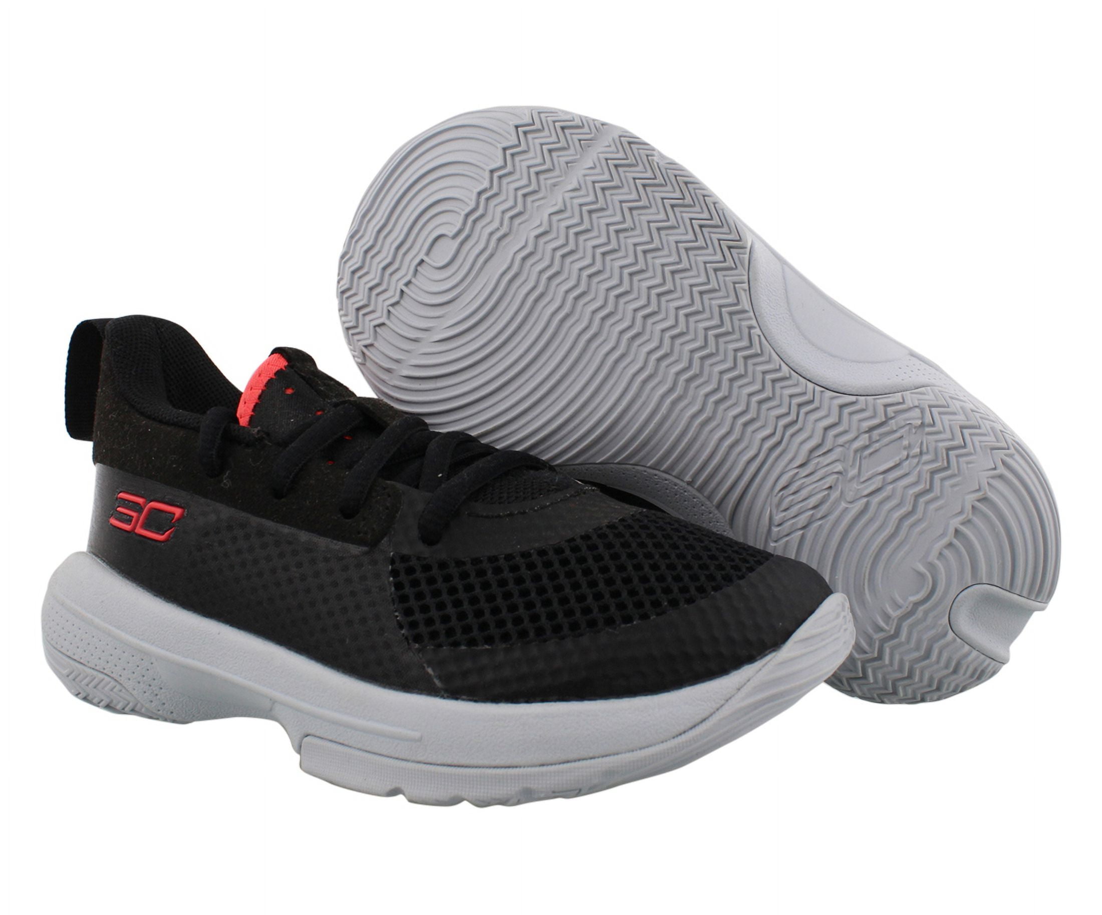 Under Armour Curry 7 Boys Basketball Shoes Performance Athletic Sneakers (Black, 11) 8vkms