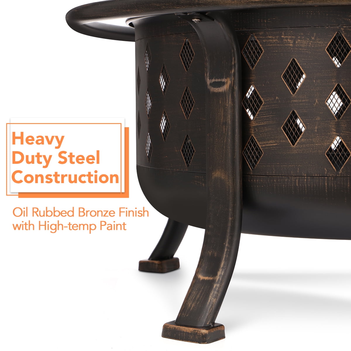 KingSo Wood Burning Fire Pit for Outdoor Patio and Backyard (Oil-Rubbed Bronze, 36 in) z9ys8
