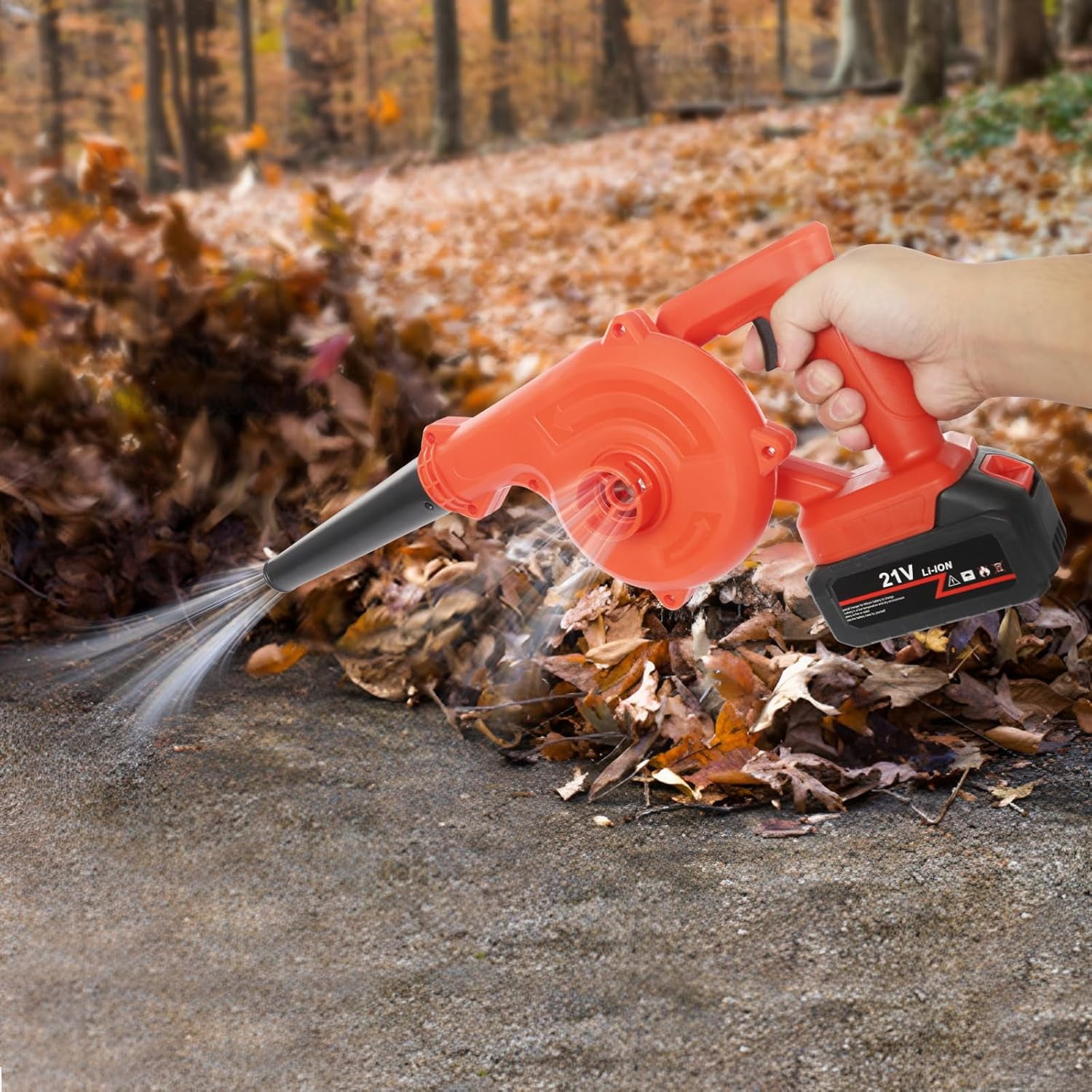 Dwellnix 2-in-1 Cordless Leaf Blower and Vacuum Cleaner (Black, 4.41 lb) i152n