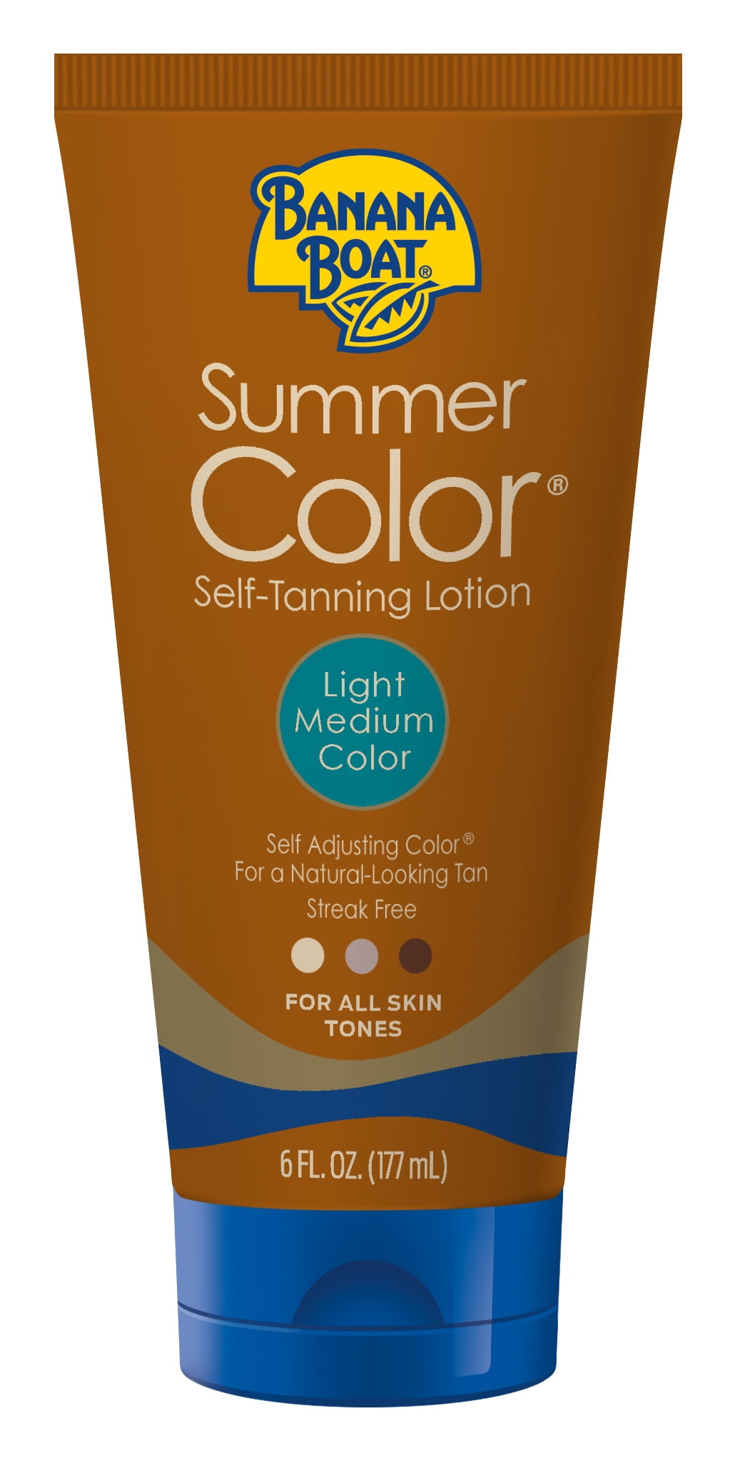 Banana Boat Summer Color Self Tanning Lotion, Streak-Free Natural Glow (Light Medium, 6 fl oz) m7c4q