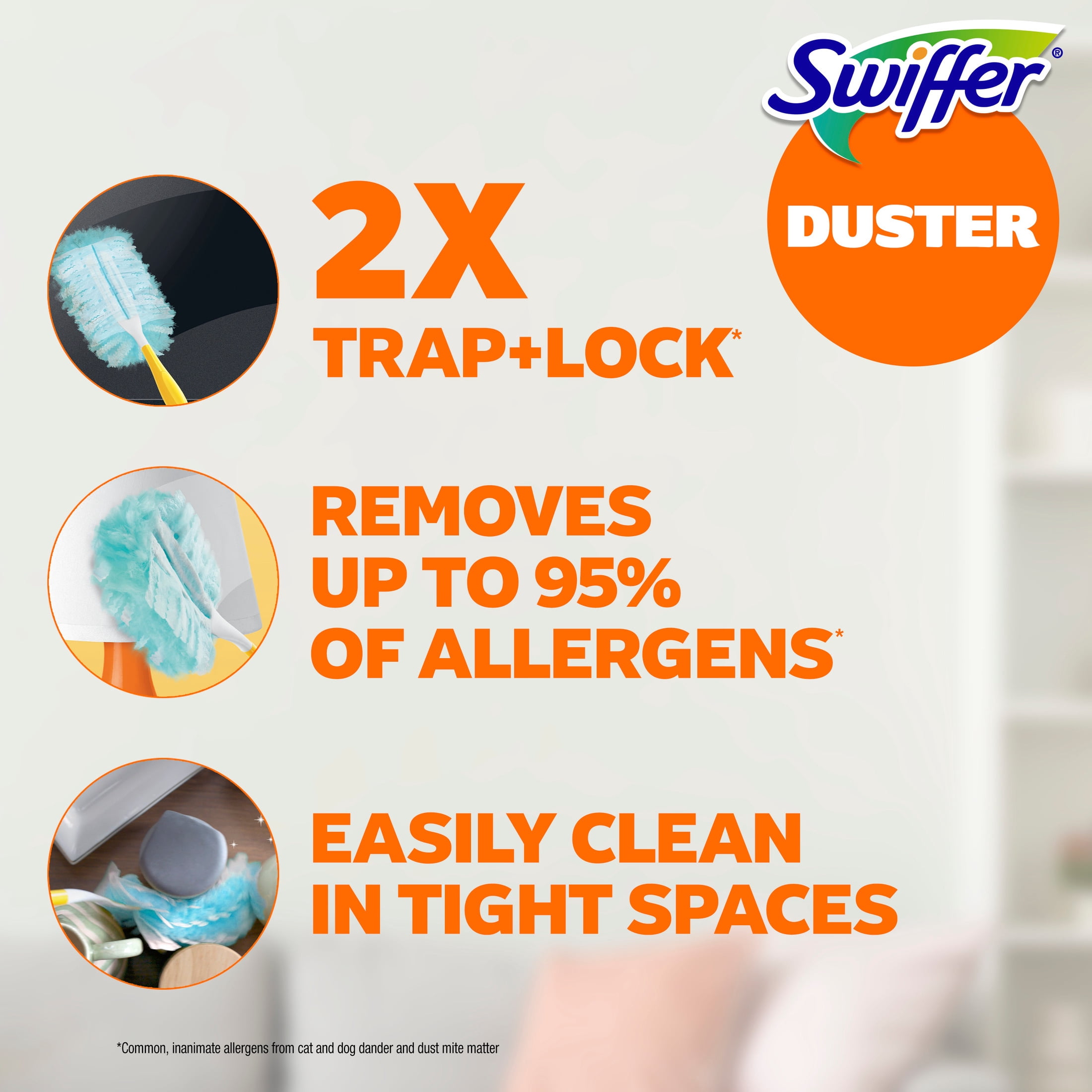 Swiffer Duster Refills, Unscented, Dust Trapping Cleaning Cloths (18 Count) b9o9l