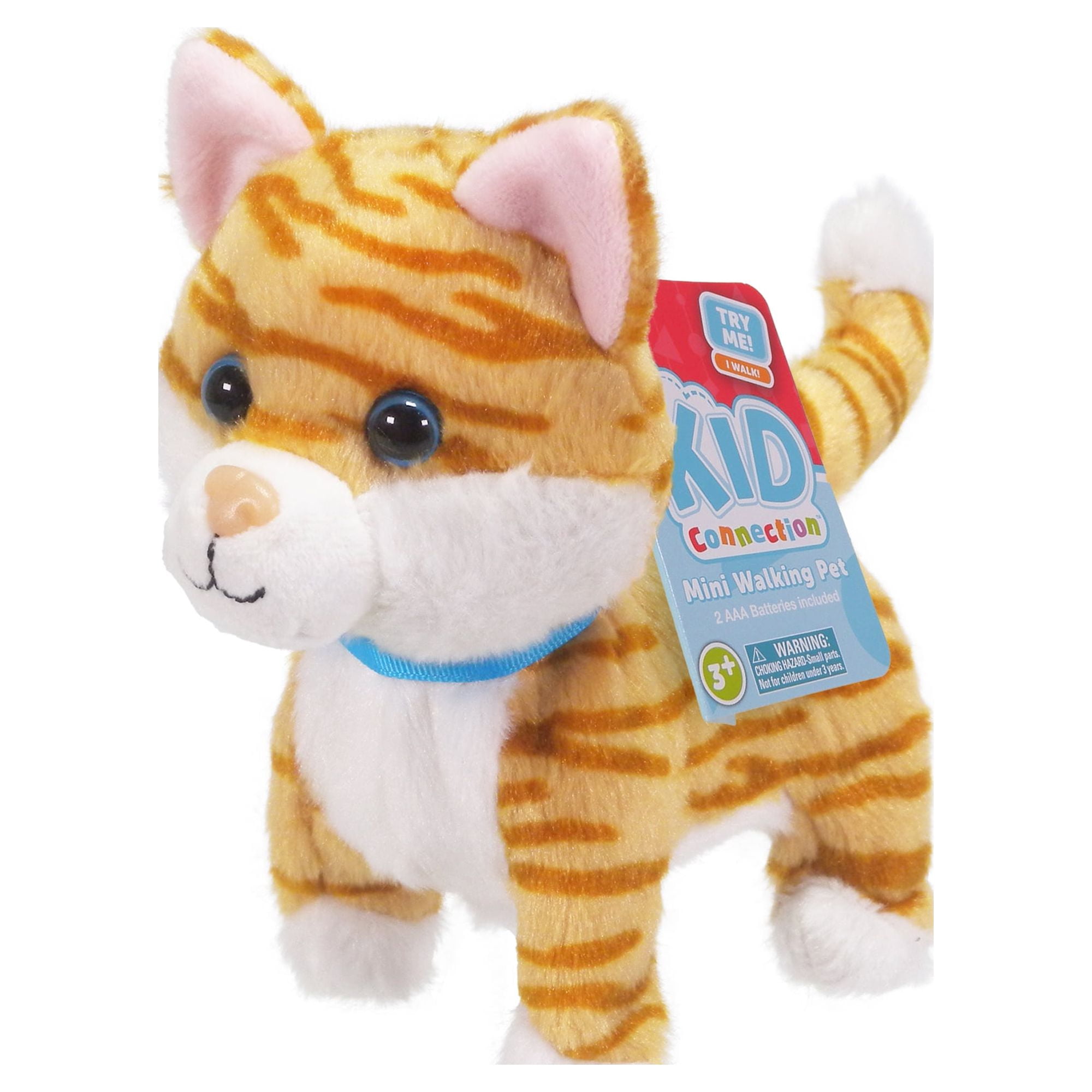 Kid Connection Electronic Walking Plush Cat Toy (Orange, 6 in) 2oljy - Image 4