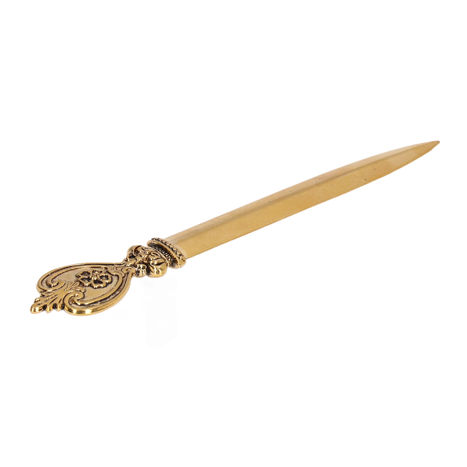Mgaxyff Retro Elegant Letter Opener, Decorative Zinc Alloy Envelope Slitter (Gold, 6 in) mpr8m