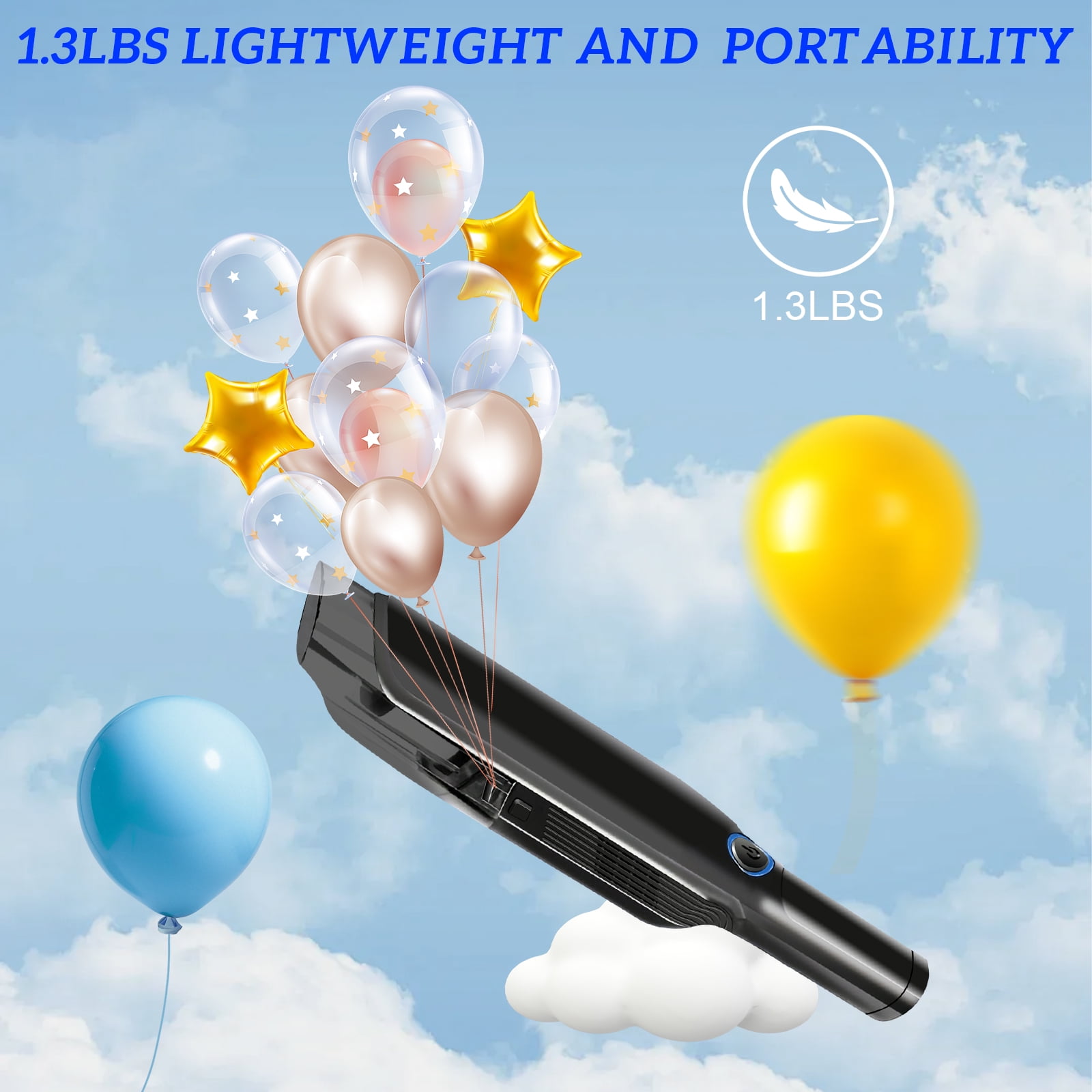 Pentantan Handheld Car Vacuum Cleaner, 12000PA High-Power Cordless Portable Vacuum with 2 Speed Modes (Black, 1.32 lb) m4h7d