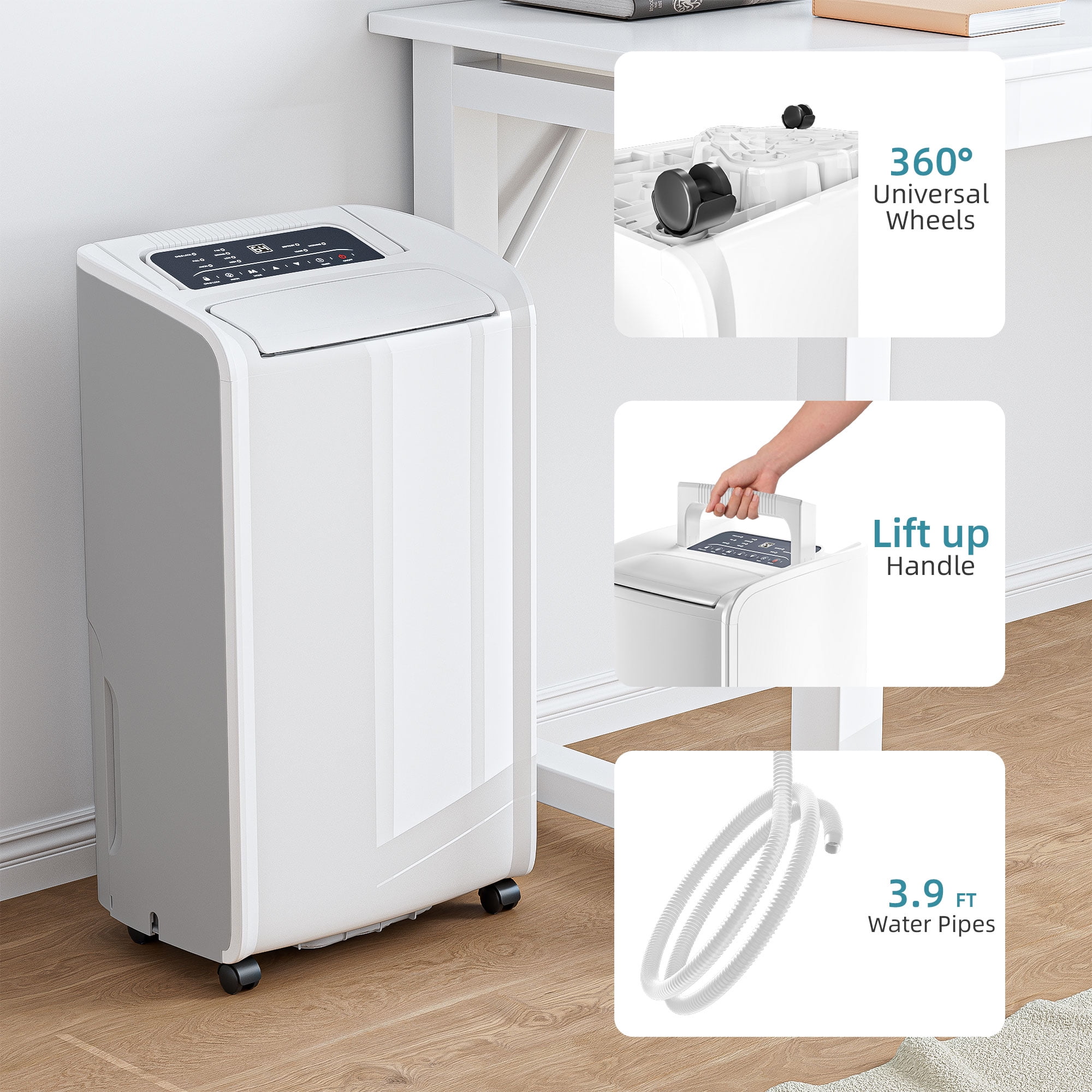 Rocyis Compressor Dehumidifier for Home, Quiet Operation, Programmable Settings (70 Pints, 4500 Sq. Ft.) yayb0