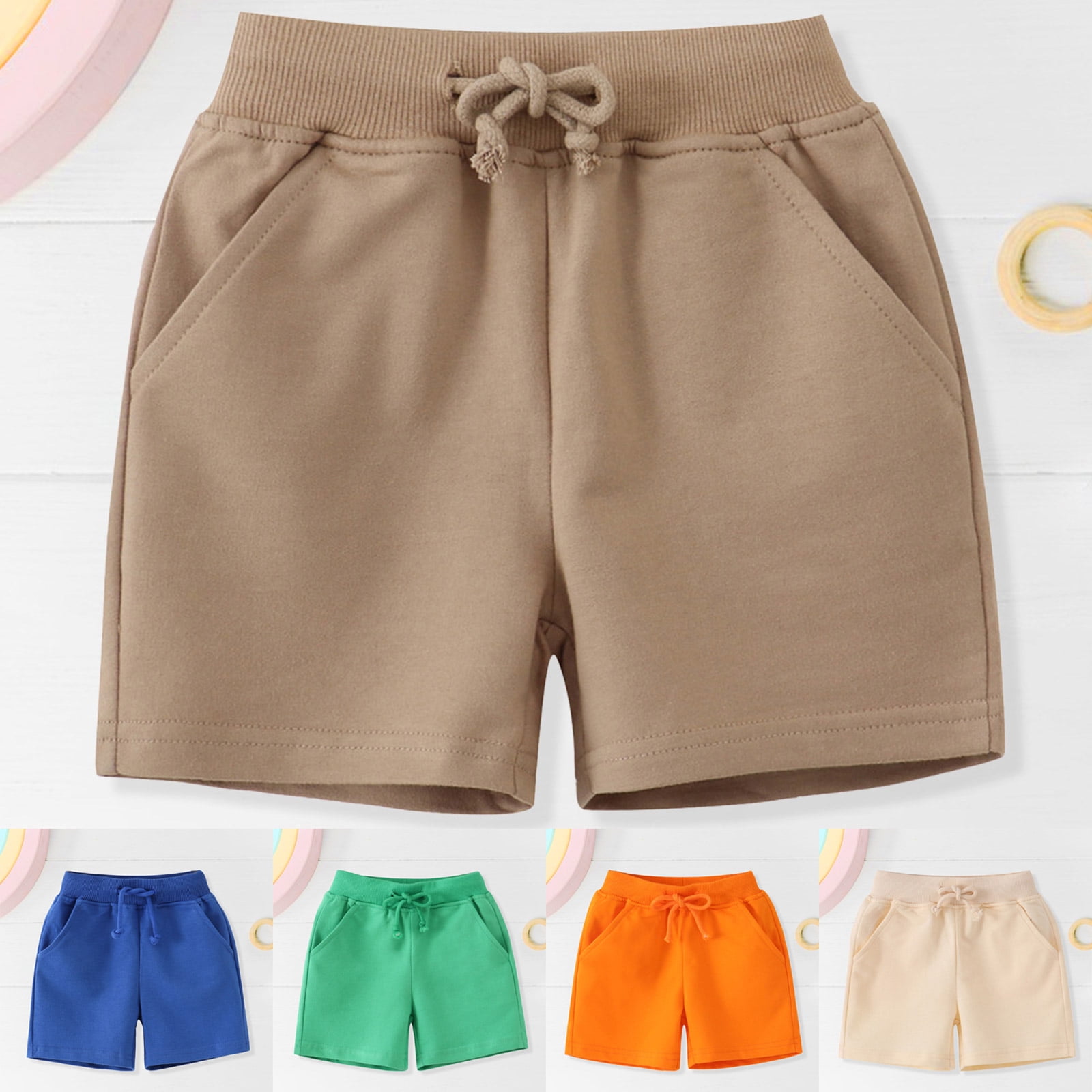 Zanarzt Boys Athletic Shorts Casual Summer Playwear (Green, 4-5 Years) h8f3b