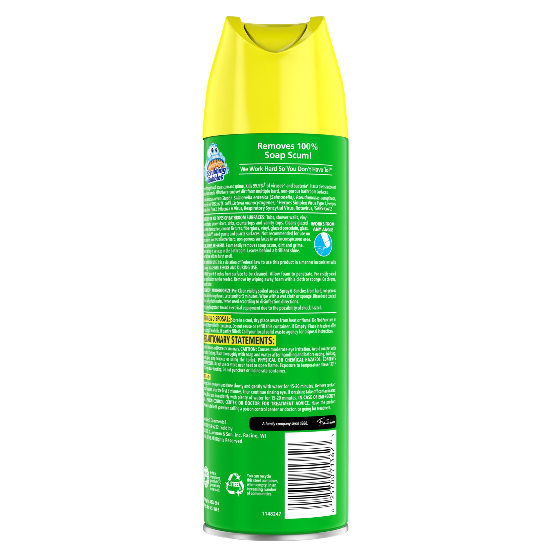 Scrubbing Bubbles Bathroom Grime Fighter Disinfectant Spray, Citrus Scent (20 oz) xk2ah