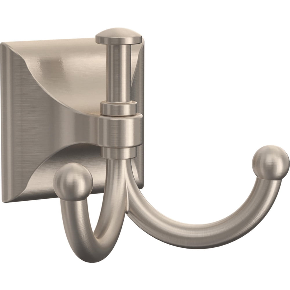 Better Homes & Gardens Eiffel Wall Hook, Satin Nickel Finish (Silver, 2.79 in x 3.25 in x 2.88 in) y5t1d