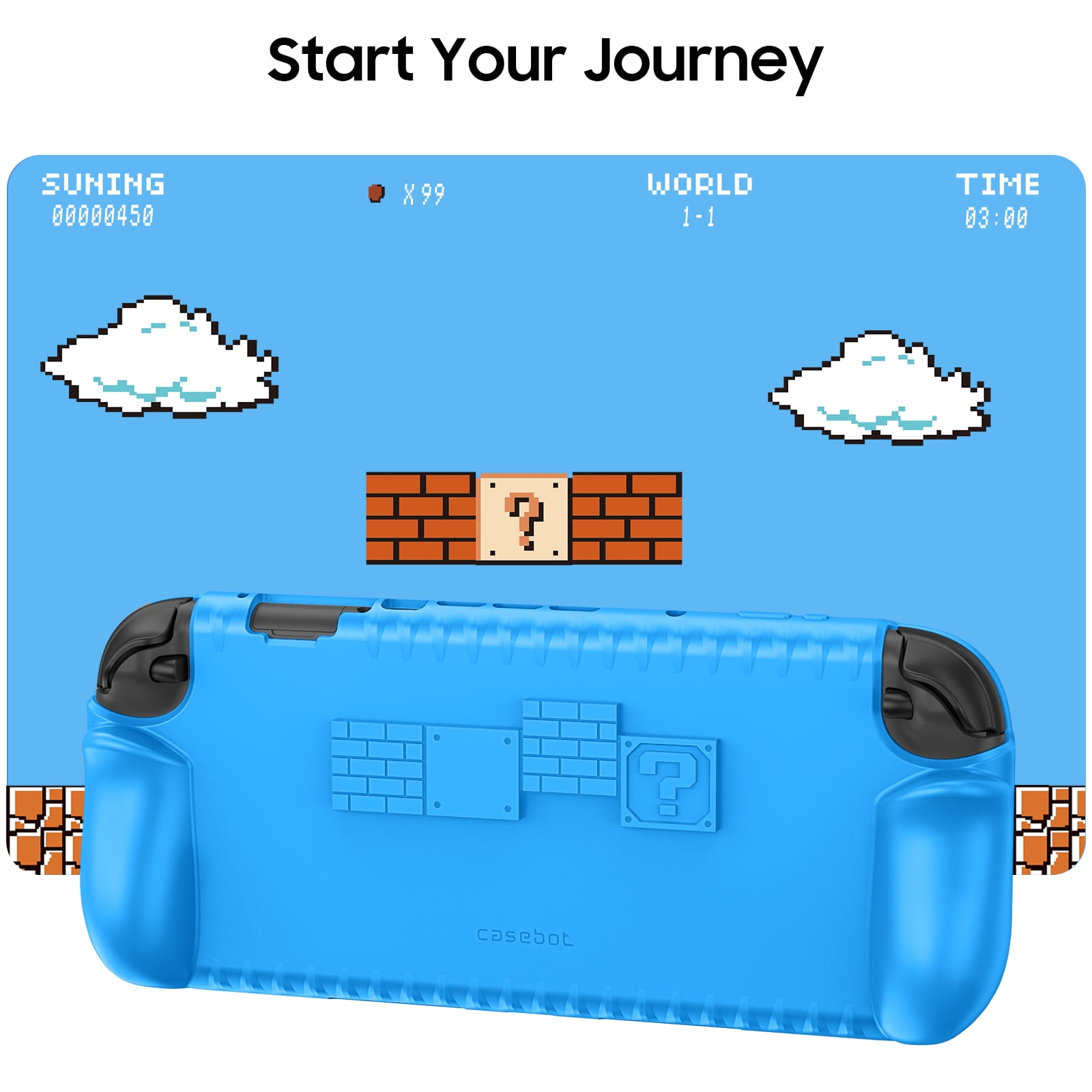 Fintie Protective Case for Nintendo Switch 2 (2025), Ergonomic Silicone Grip Cover with Game Card Slots (Blue) c96kt
