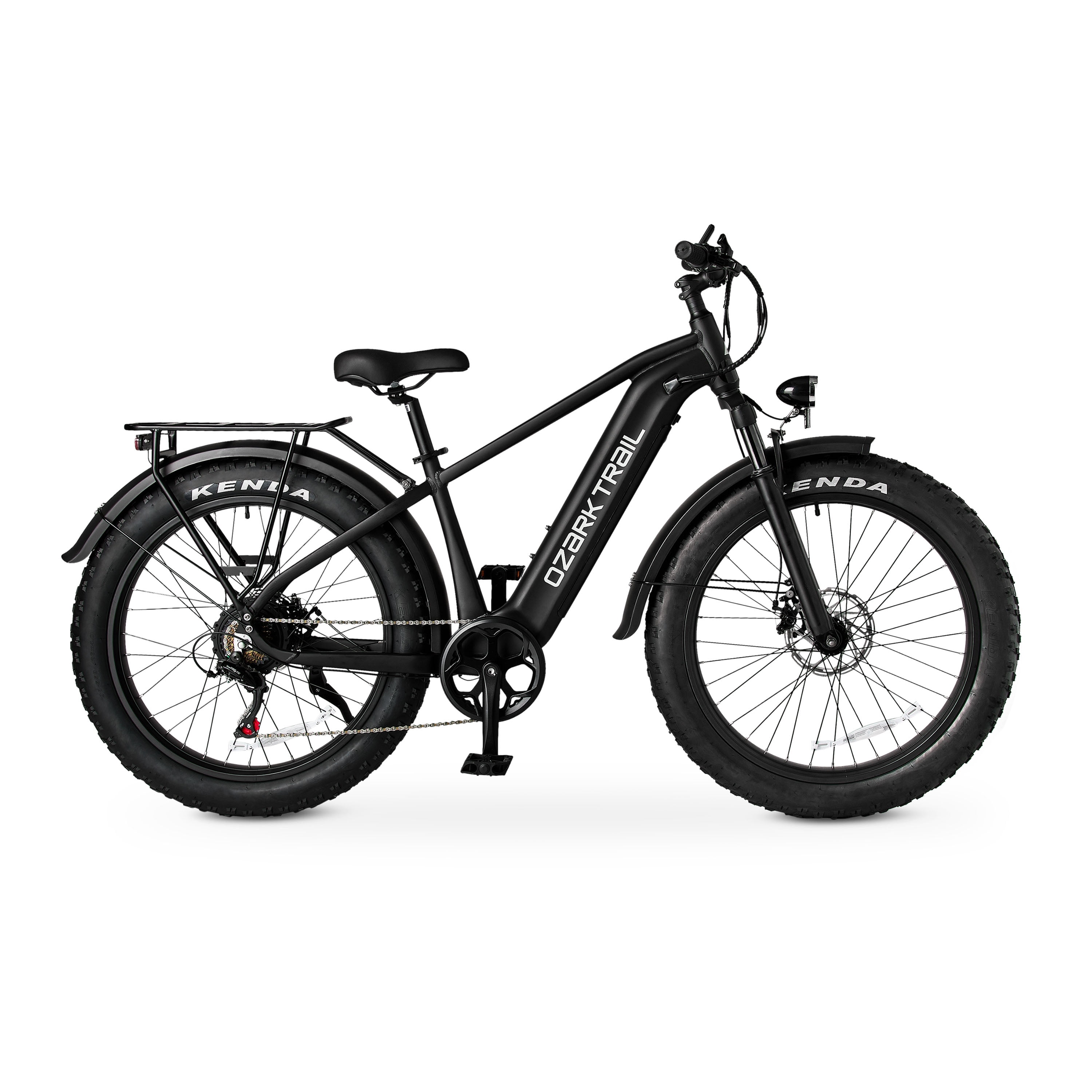 Ozark Trail M.3 Ranger+ Electric Fat Tire Bike, All-Terrain Commuter, 500W Motor, 48V Battery (Black, 26 in) b3y3l