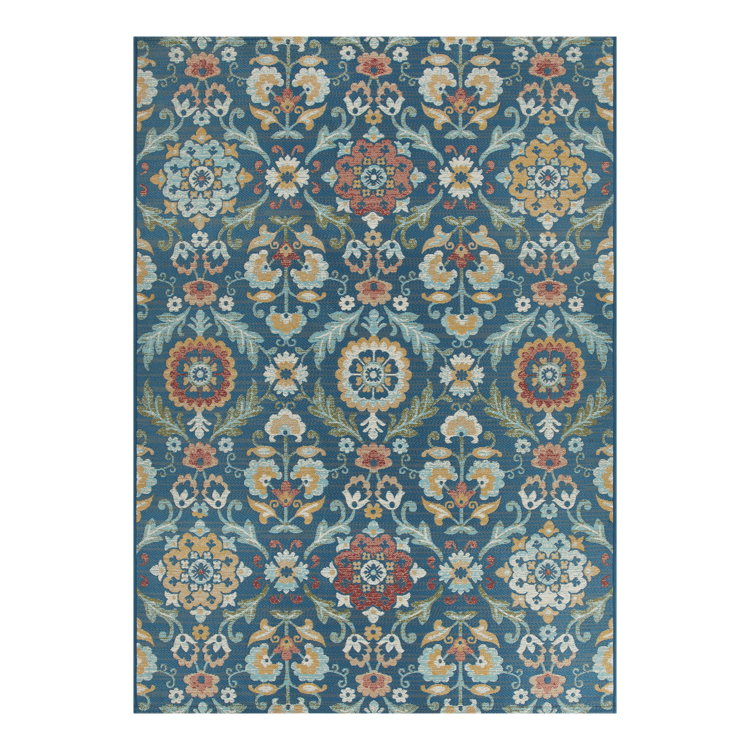 Mainstays Medallion Outdoor Rug (Multi-Color, 5 ft x 7 ft) fn4ce
