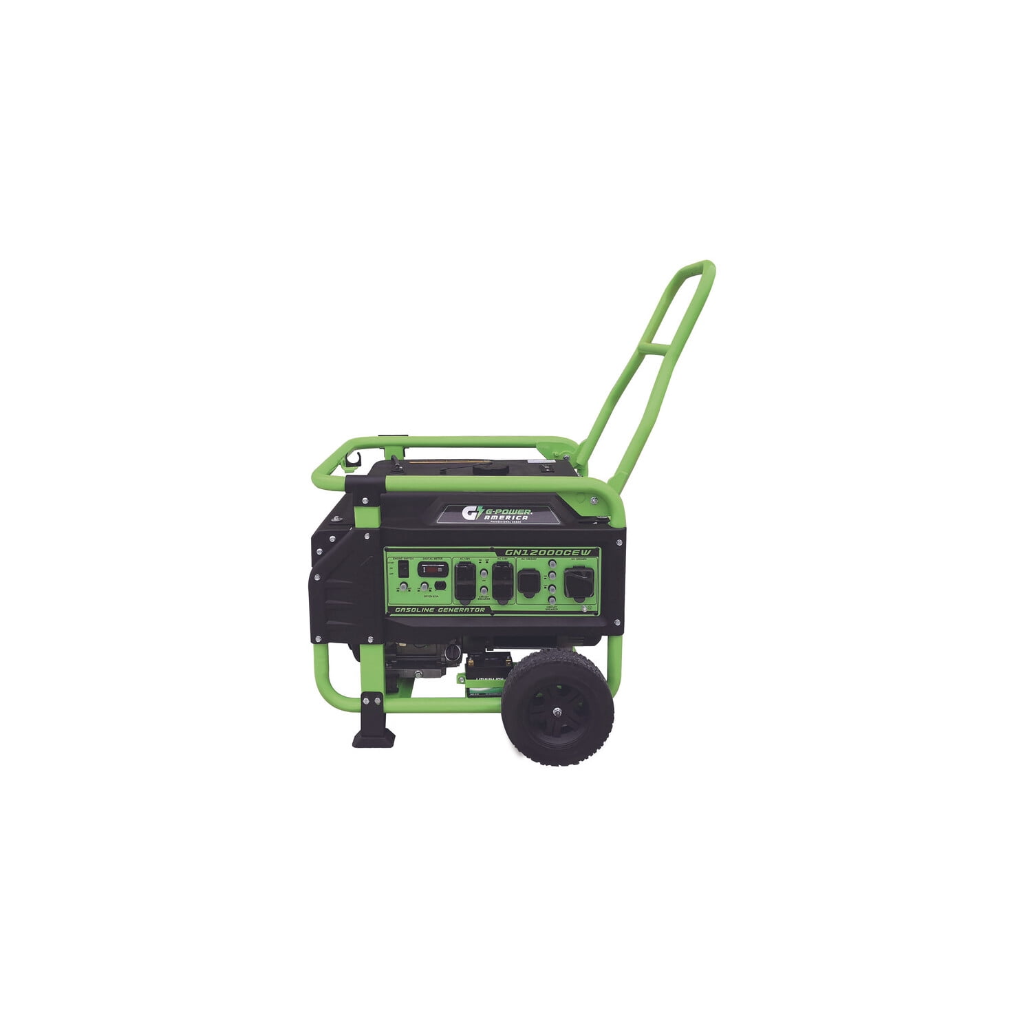 Green-Power America Atlas Series 12000/9500-Watt Portable Gasoline Generator with Electric Start (Green, 460cc Engine) n4akm