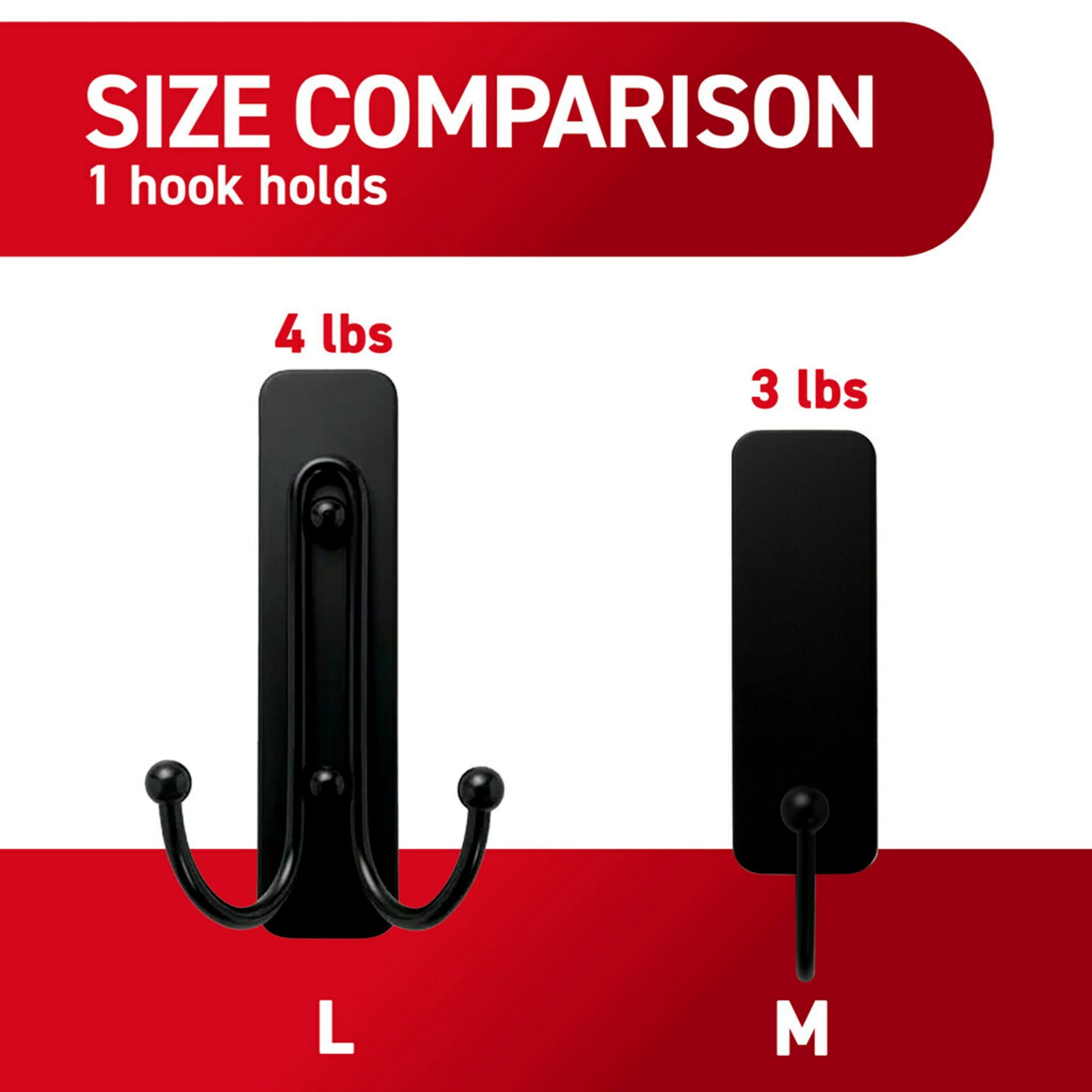 Command Medium Decorative Hooks, Damage-Free Wall Hangers for Home Organization (Matte Black, 1 Hook and 2 Strips) 35udv - Image 5