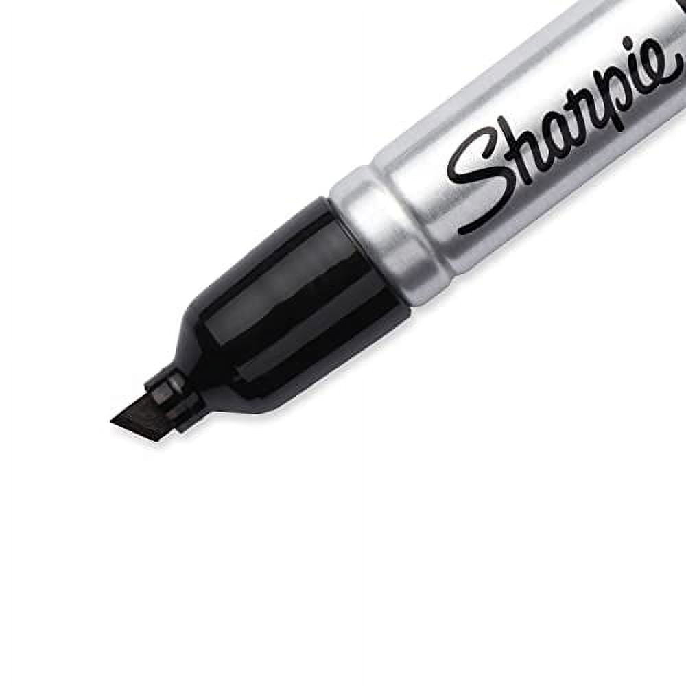 Sharpie King Size Permanent Marker, Chisel Tip, Heavy-duty Ink, Black (4-Count) l7t8u