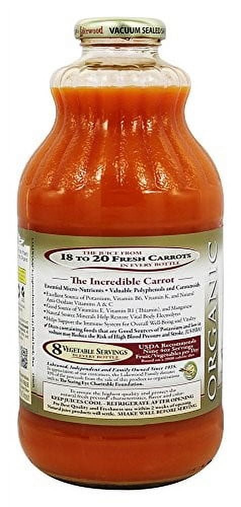 Lakewood Organic Pure Carrot Juice (Non-GMO, Cold-Pressed, 32 fl oz) bdj8c
