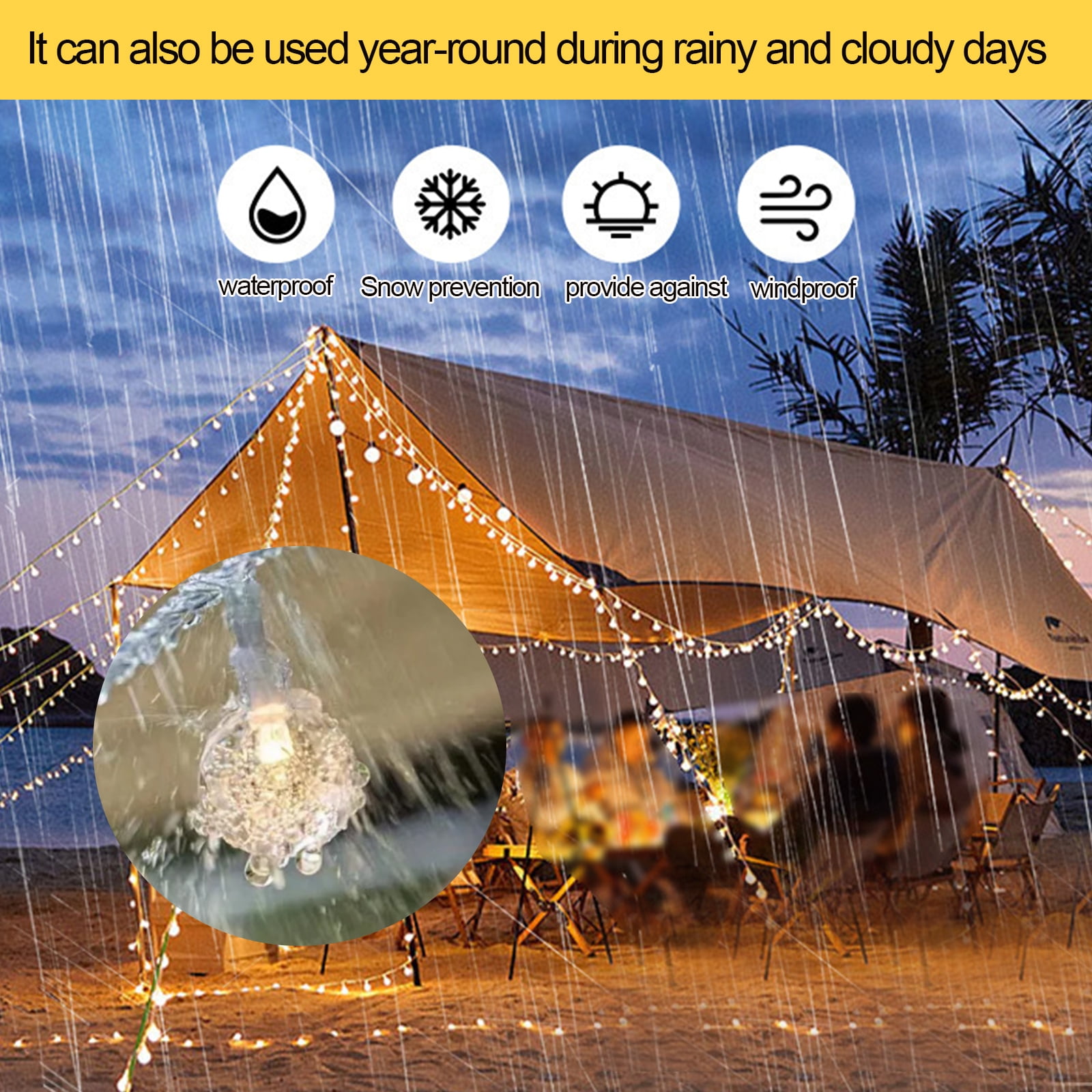 Baoxue LED String Lights, 100 LED Decorative Lighting for Indoor and Outdoor Use (Warm White, 33 ft) 321th