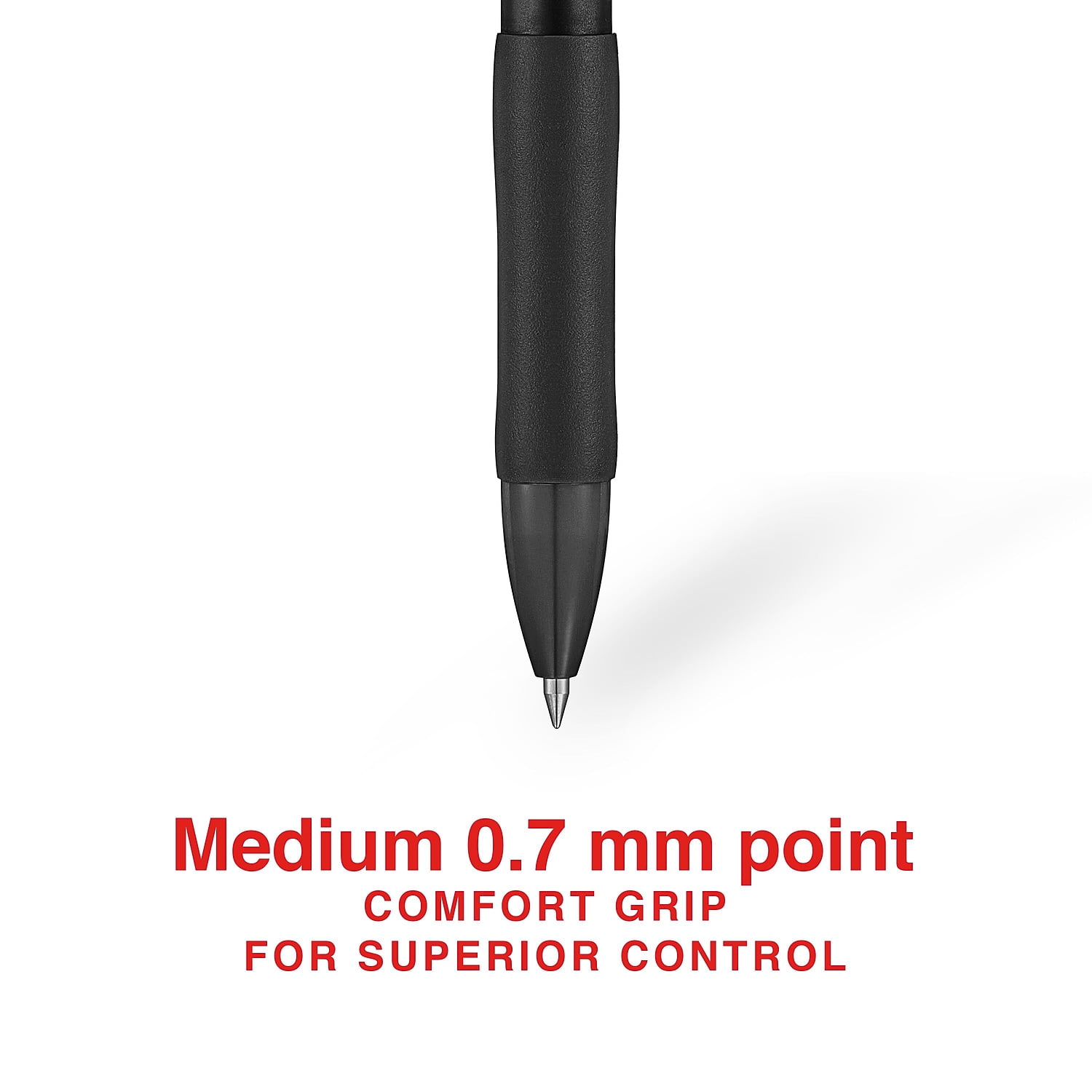 Staples Aura Gel Retractable Pens, Smooth Writing Medium Point, Black Ink (12 Pack) v33zq