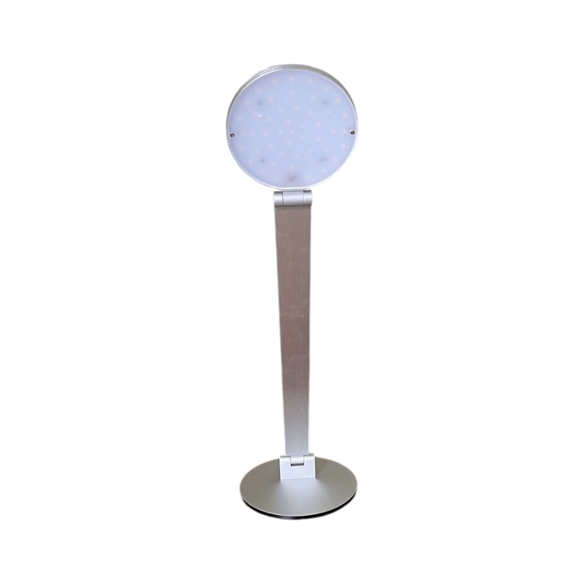 Tensor Slim Line O LED Desk Lamp, Foldable Task Light with 18 in Hinged Arm (Silver, 12W) u22k8