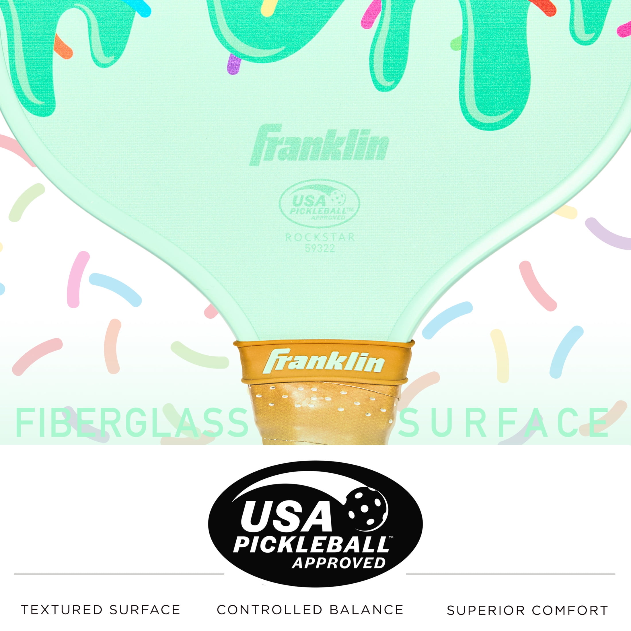 Franklin Sports Youth Pickleball Paddle (White, 15.3 x 7.5 in) 6i0kq