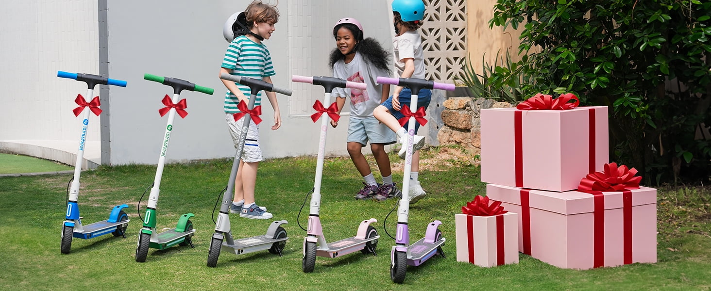 Rolldustry Electric Scooter for Kids with 200W Motor, 3 Speed Settings, LED Display, and Colorful Lights (Blue, 15.2 lbs) 5ge3y