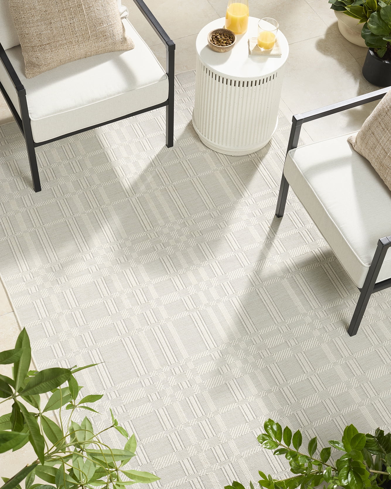 My Texas House Mari Outdoor Area Rug (Neutral, 5 ft x 7 ft) f0tv6