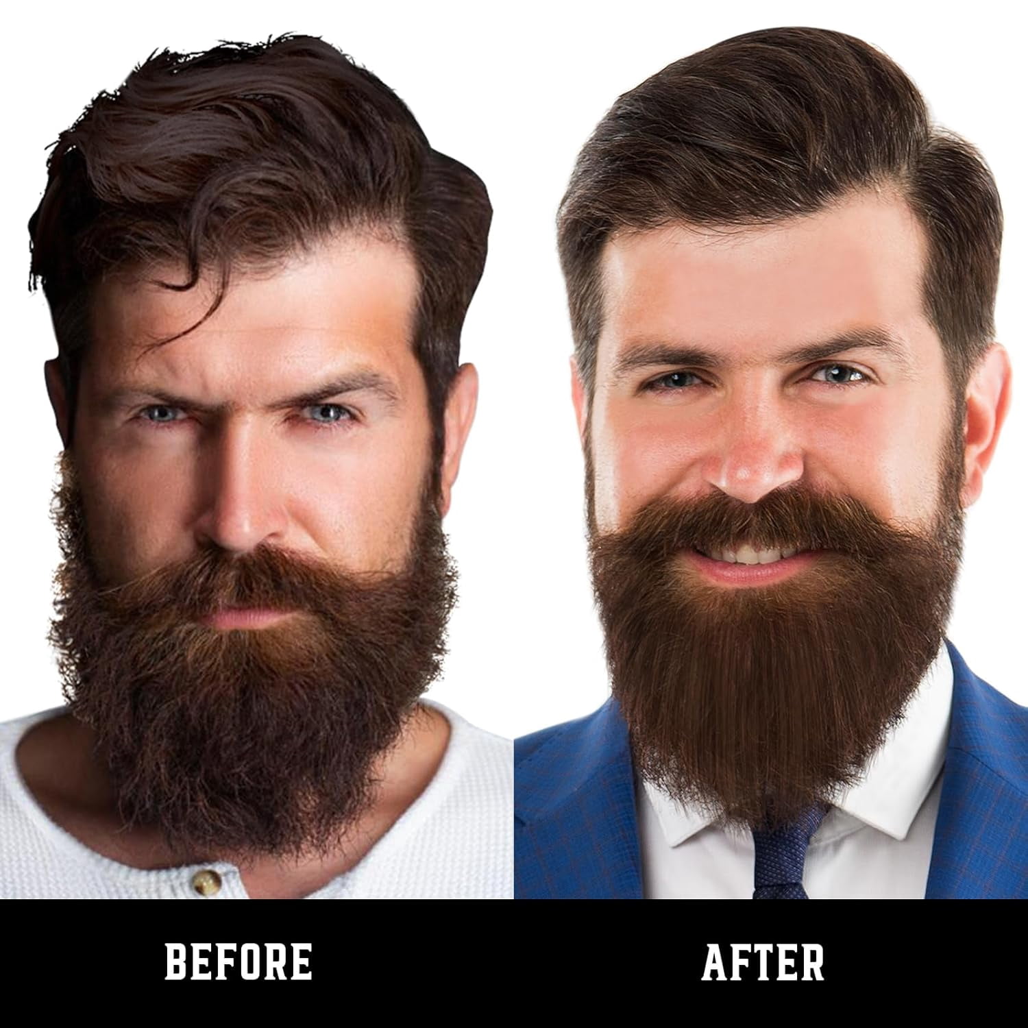 Aokur Beard Straightener Kit for Men, Heated Grooming Set with Anti-Scald Design (Blue, 5-Piece Set) uvt4c