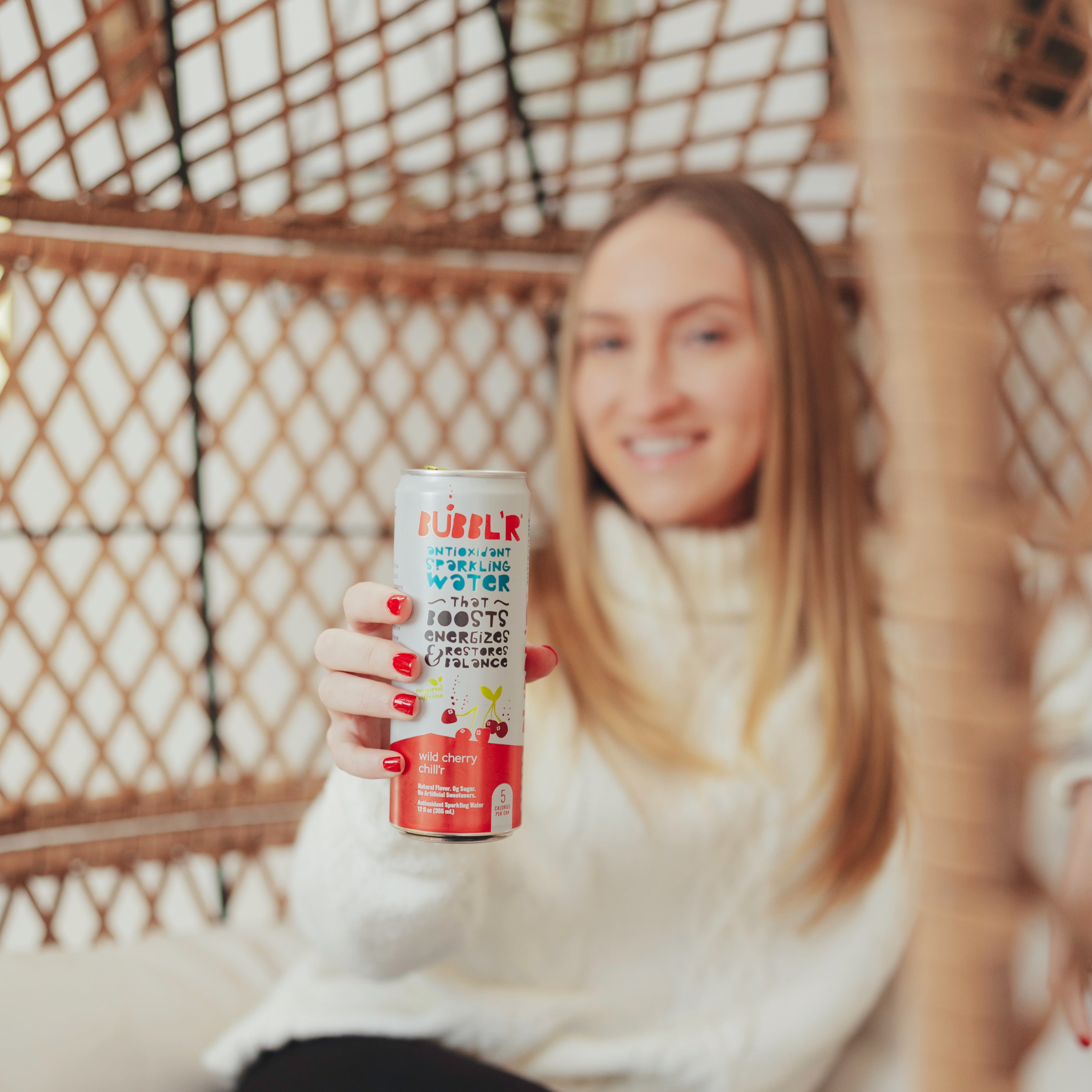 BUBBL'R Antioxidant Sparkling Water, Wild Cherry Chill'r, Refreshing Energy Drink (Wild Cherry, 6 Pack of 12 fl oz) gscys