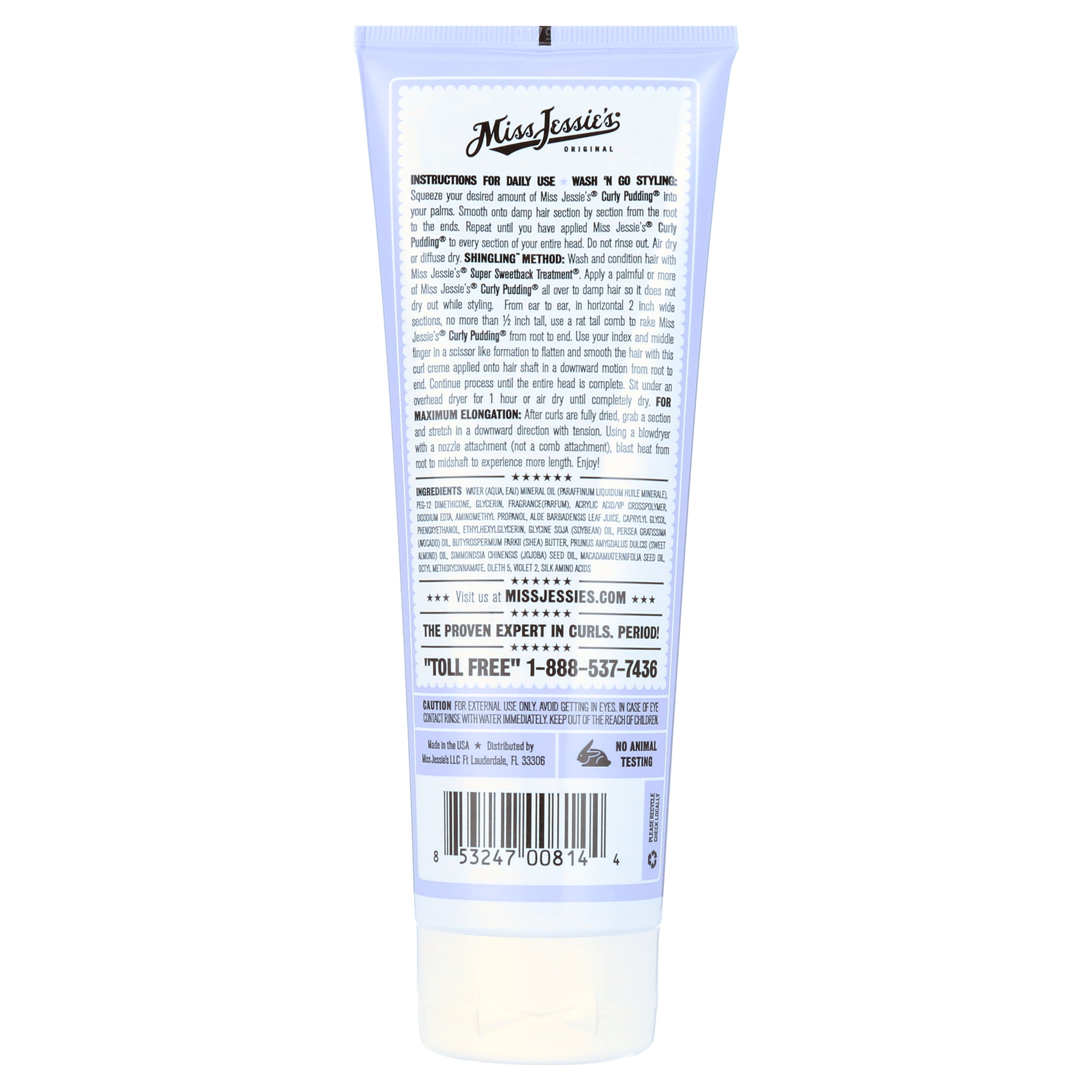 Miss Jessie's Curly Pudding Hair Styling Cream for Defined Curls (8.5 oz) k7l4w