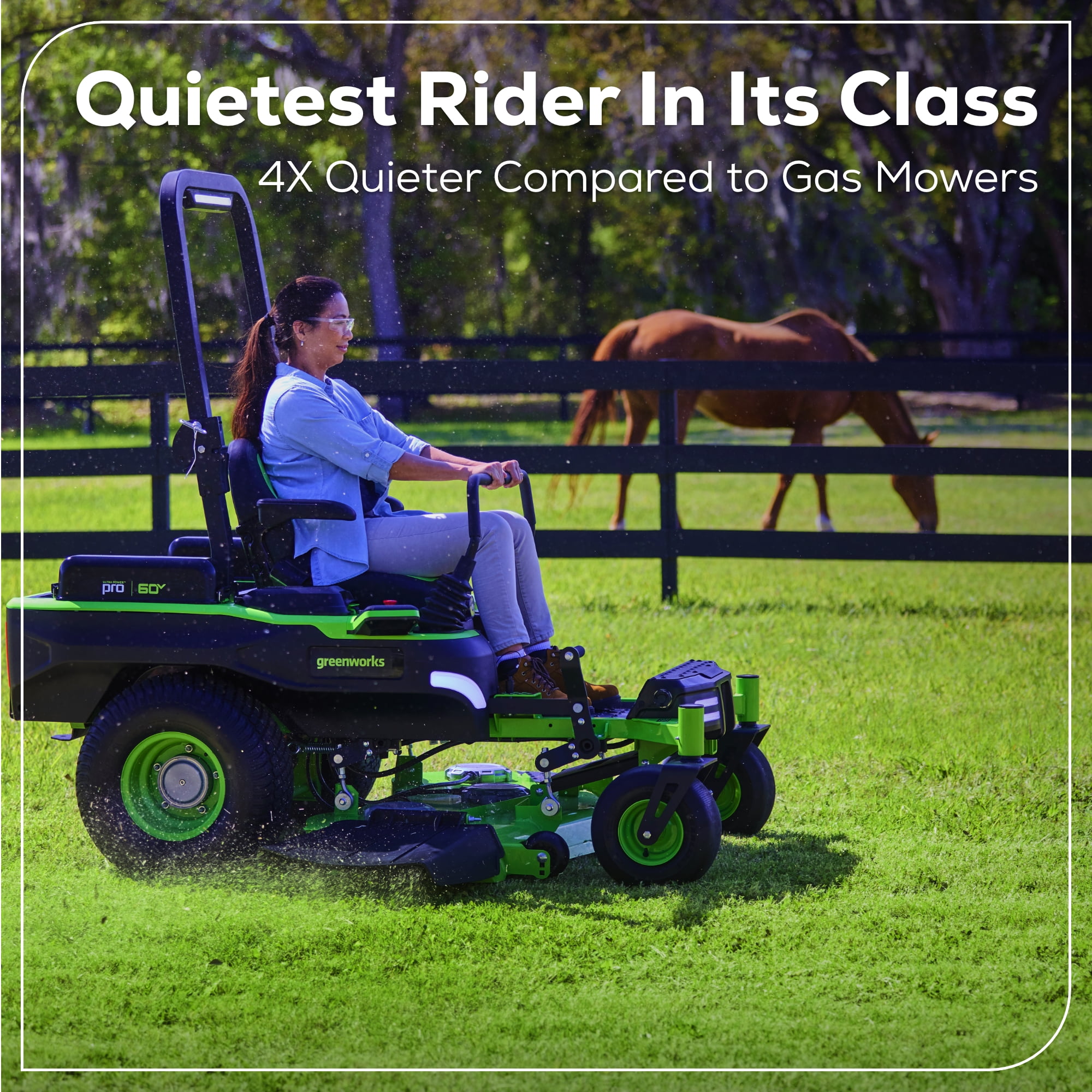 Greenworks 60V 54 in Maximus Zero Turn Riding Mower with 6 Batteries and 1.5kW Charger (54 in Deck) x2qi1