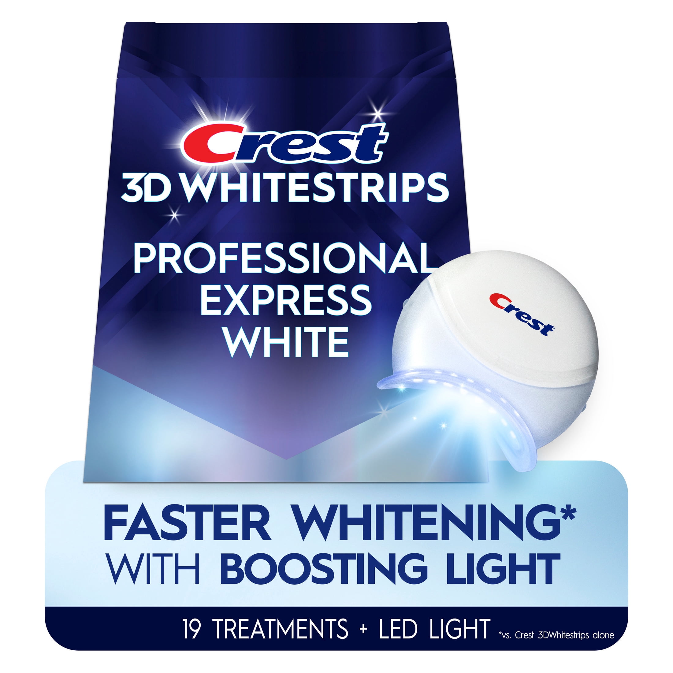 Crest 3DWhitestrips Professional Express Teeth Whitening Kit with Light (19 Treatments) dgjtb