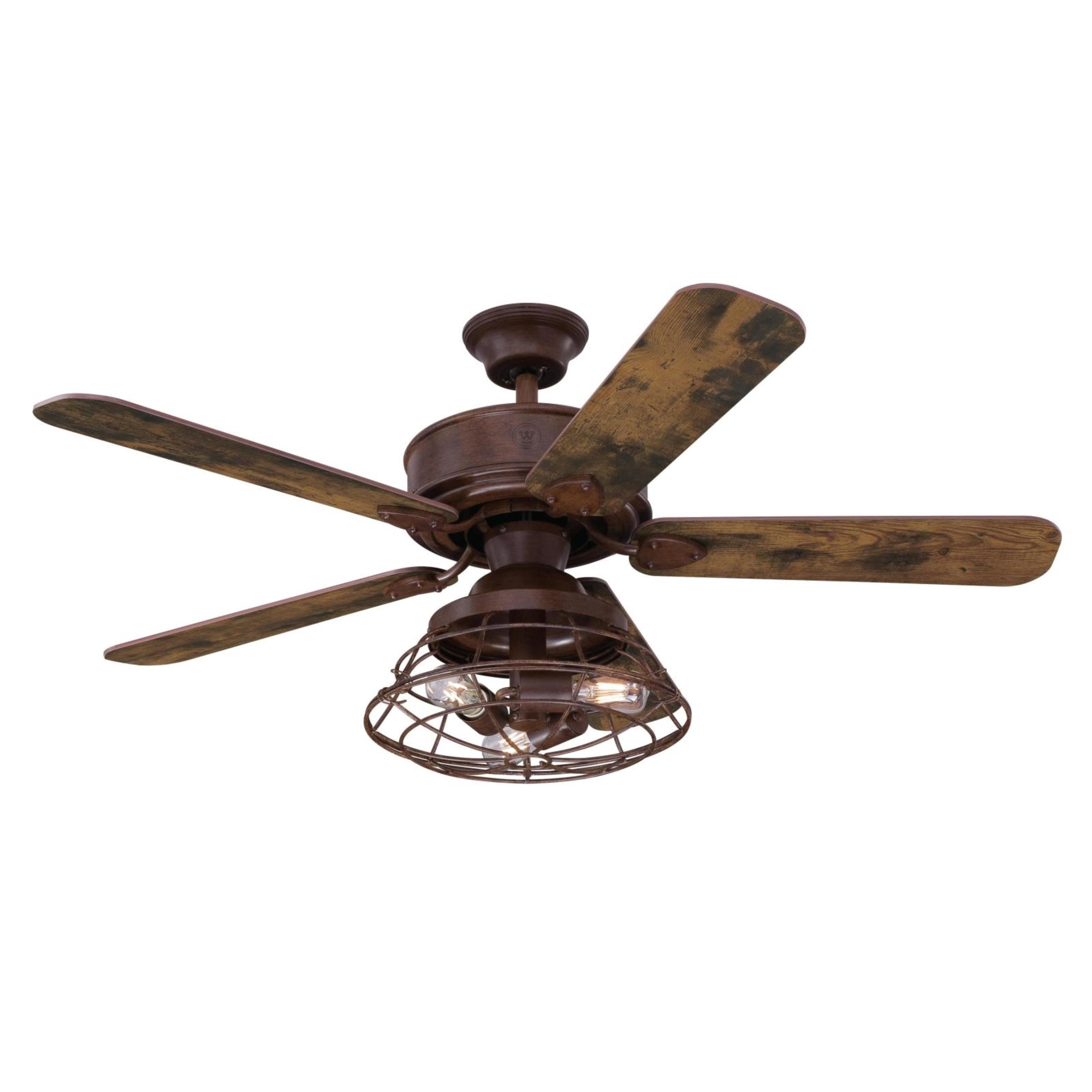 Westinghouse Lighting Barnett Smart WiFi LED Ceiling Fan (Barnwood, 48 in) qru32