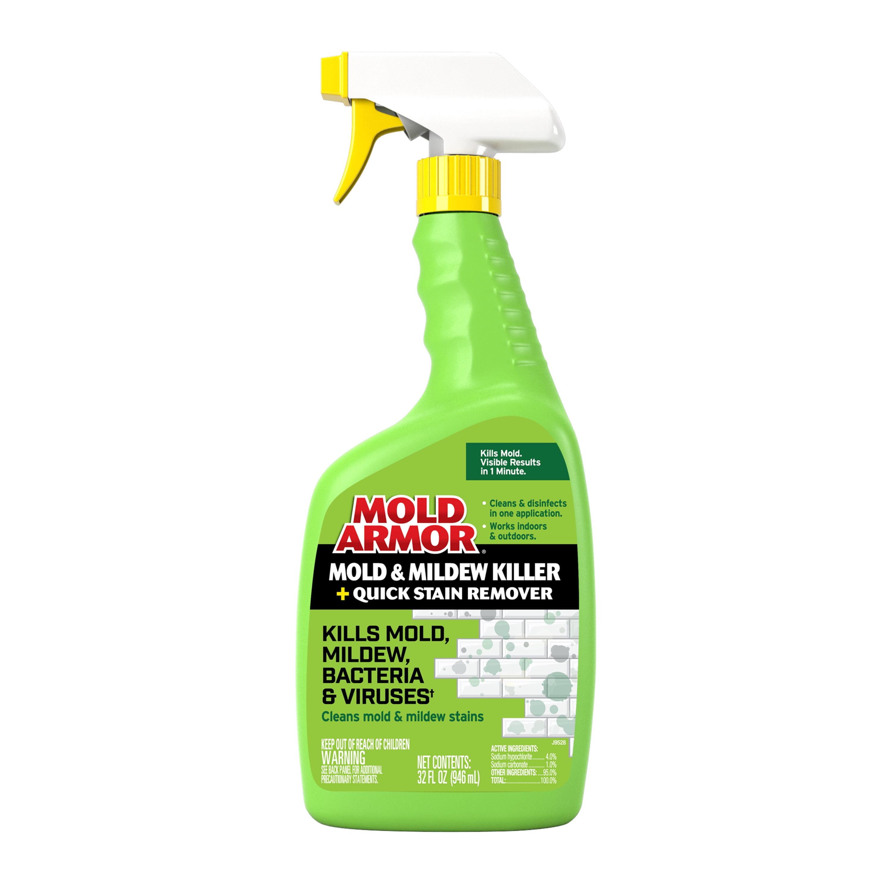 Home Armor Instant Mold & Mildew Stain Remover (Bleach-Based Formula, 32 oz) 15auj