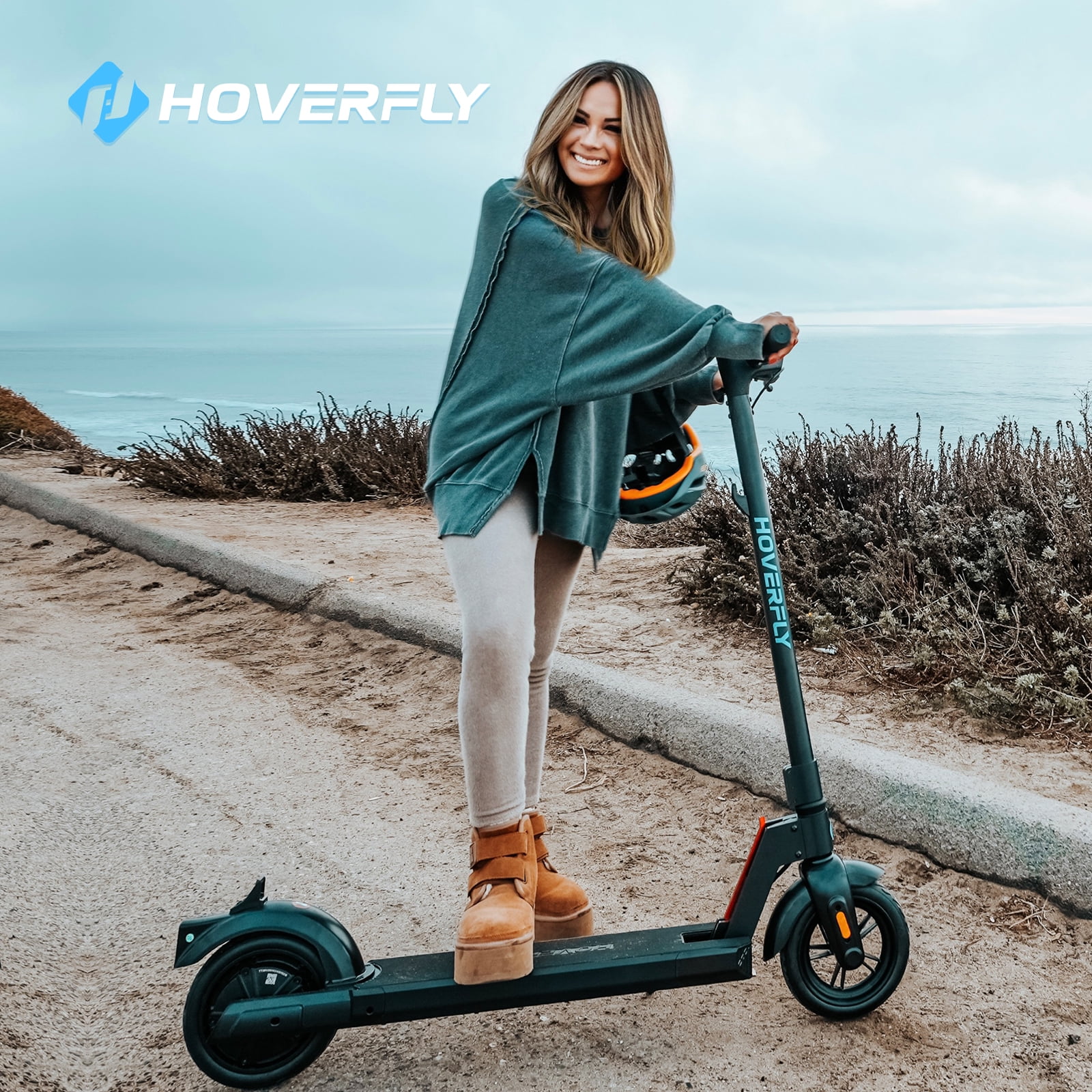 HOVERFLY X1 Electric Scooter for Adults, Foldable Commuter Scooter with LED Display and 8.5 in Anti-Flat Tires (Black, 35 lb) 1n7dt