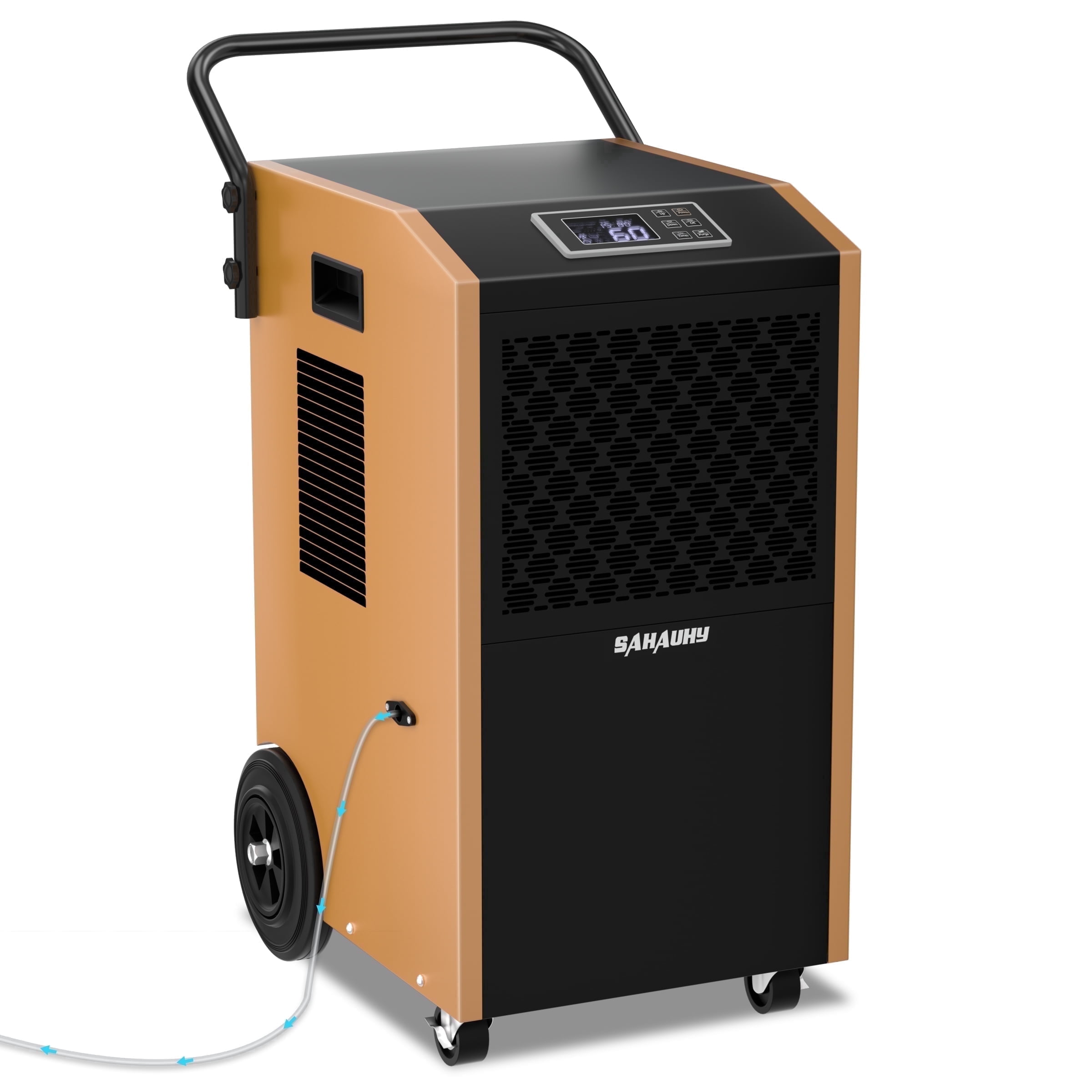 SAHAUHY Commercial Dehumidifier with Built-in Pump and Drain Hose for Large Spaces (168 Pints, 7,200 Sq Ft) o0r39