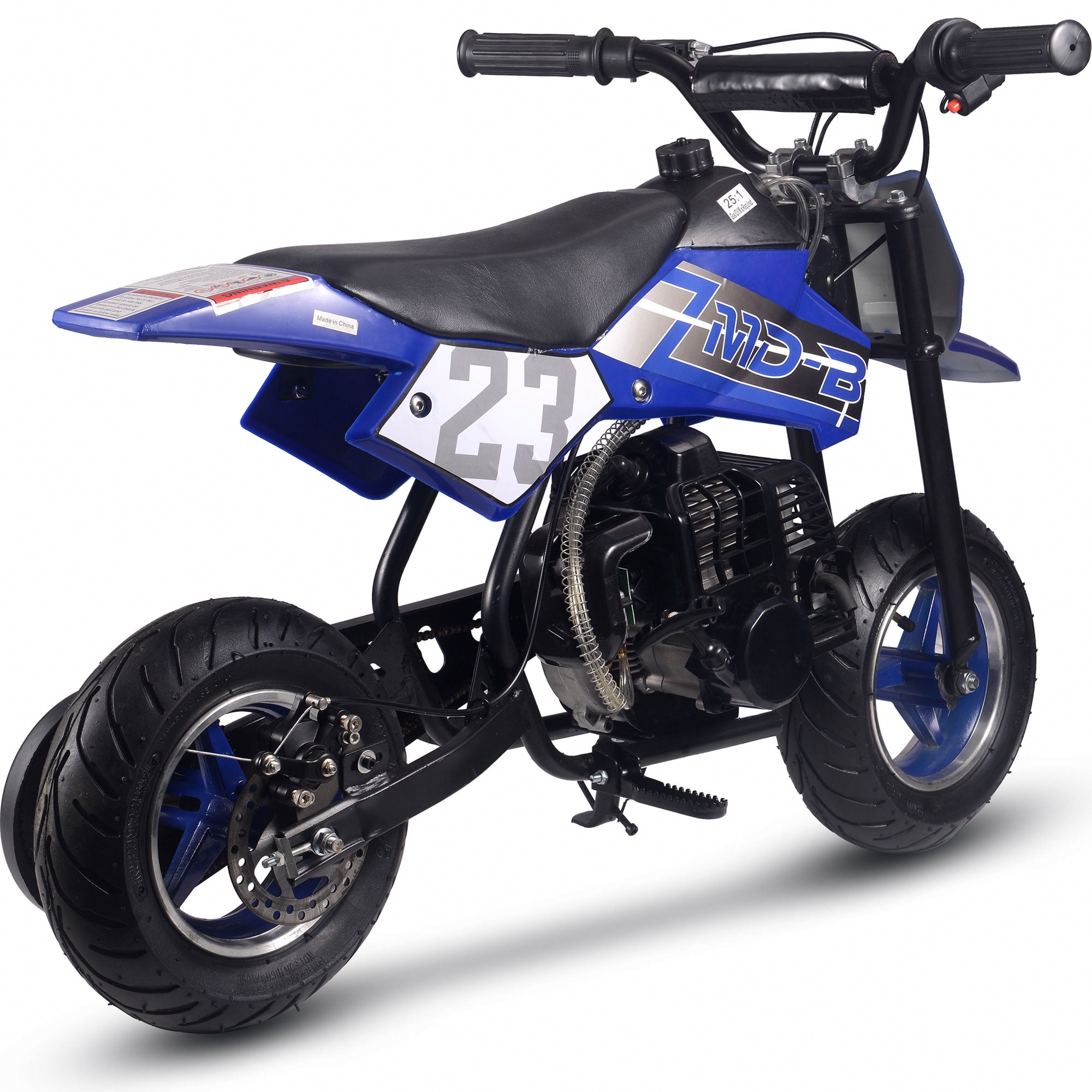MotoTec DB-02 50cc 2-Stroke Gas Dirt Bike (Blue, 120 lb Max Capacity) daxix