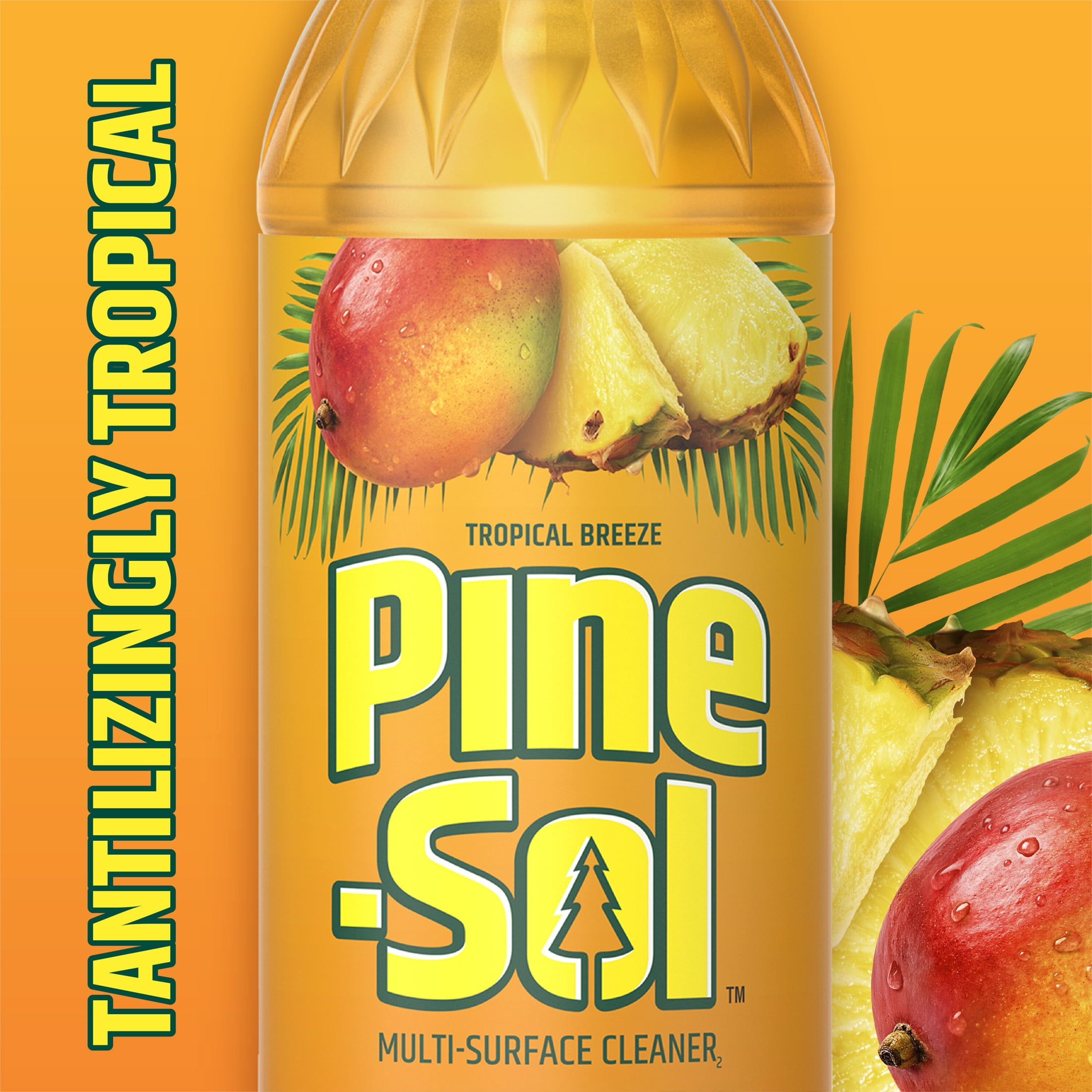 Pine-Sol Multi-Surface Cleaner, Tropical Breeze Scent, Heavy-Duty Household Degreaser (48 fl oz) 3by38