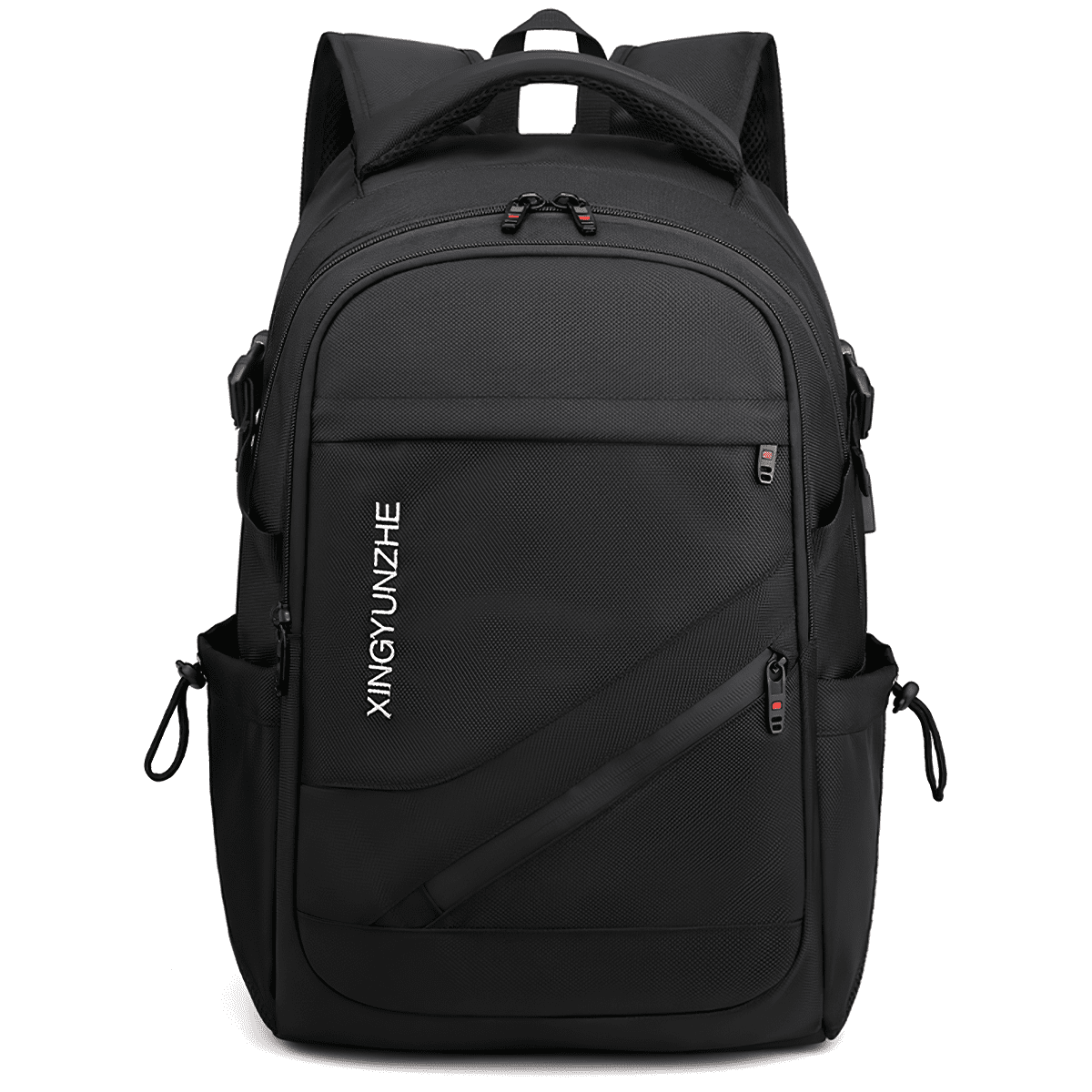 Cshidworld Travel Laptop Backpack, Anti-Theft Business Bookbag with USB Charging Port, Water-Resistant School Bag for Men & Women (Black, 19 in) ct1lp